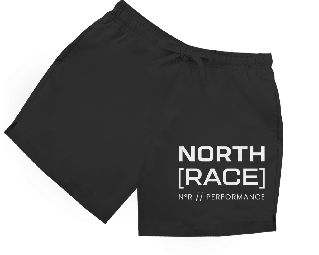 Badehose "North Race" | Badeshorts Herren | in blau, rot oder schwarz Printegy