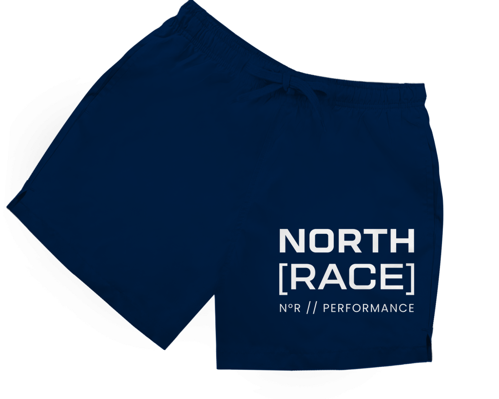 Badehose "North Race" | Badeshorts Herren | in blau, rot oder schwarz Printegy