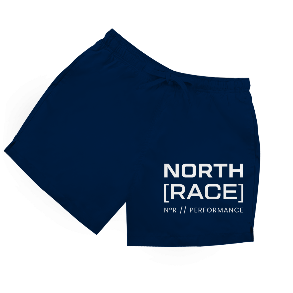 Badehose "North Race" | Badeshorts Herren | in blau, rot oder schwarz Printegy