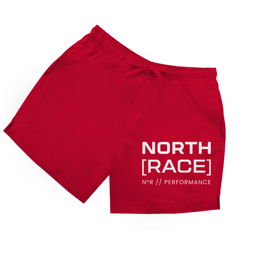 Badehose "North Race" | Badeshorts Herren | in blau, rot oder schwarz Printegy
