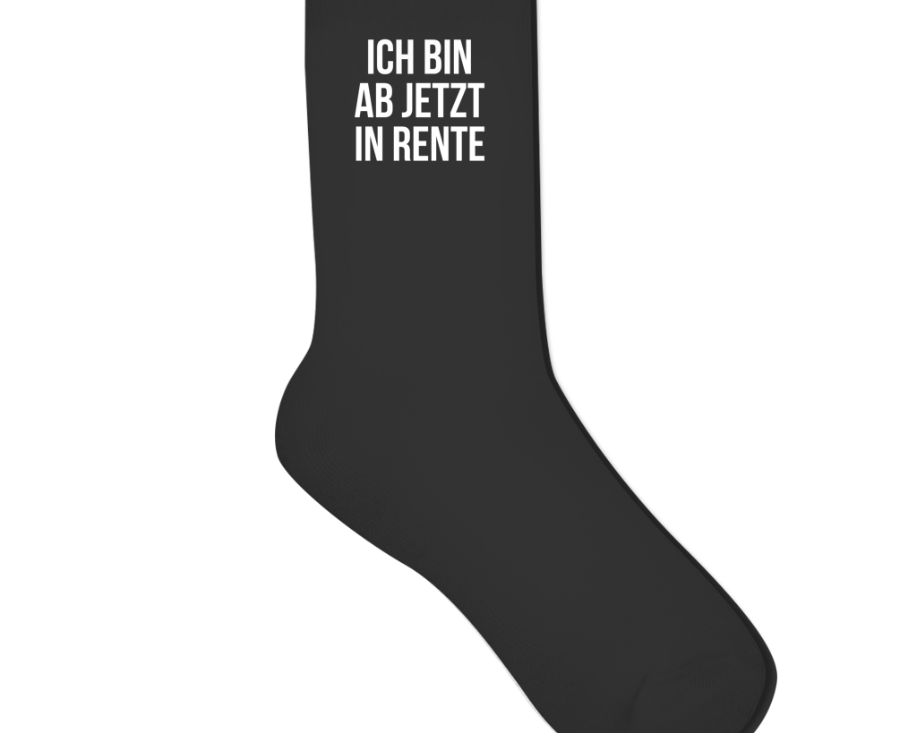 Socken für Rentner | Crew Socken "Nicht mehr mein Problem" in schwarz oder weiß Printegy