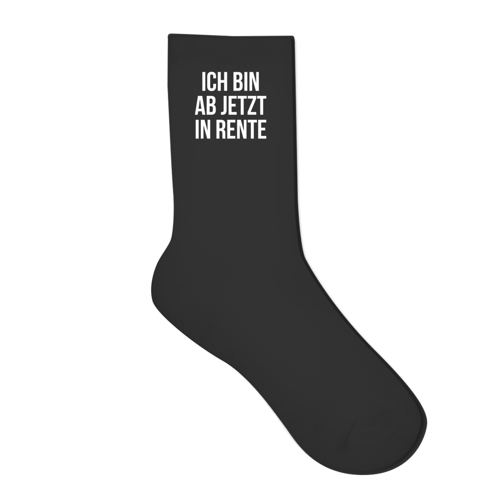 Socken für Rentner | Crew Socken "Nicht mehr mein Problem" in schwarz oder weiß Printegy