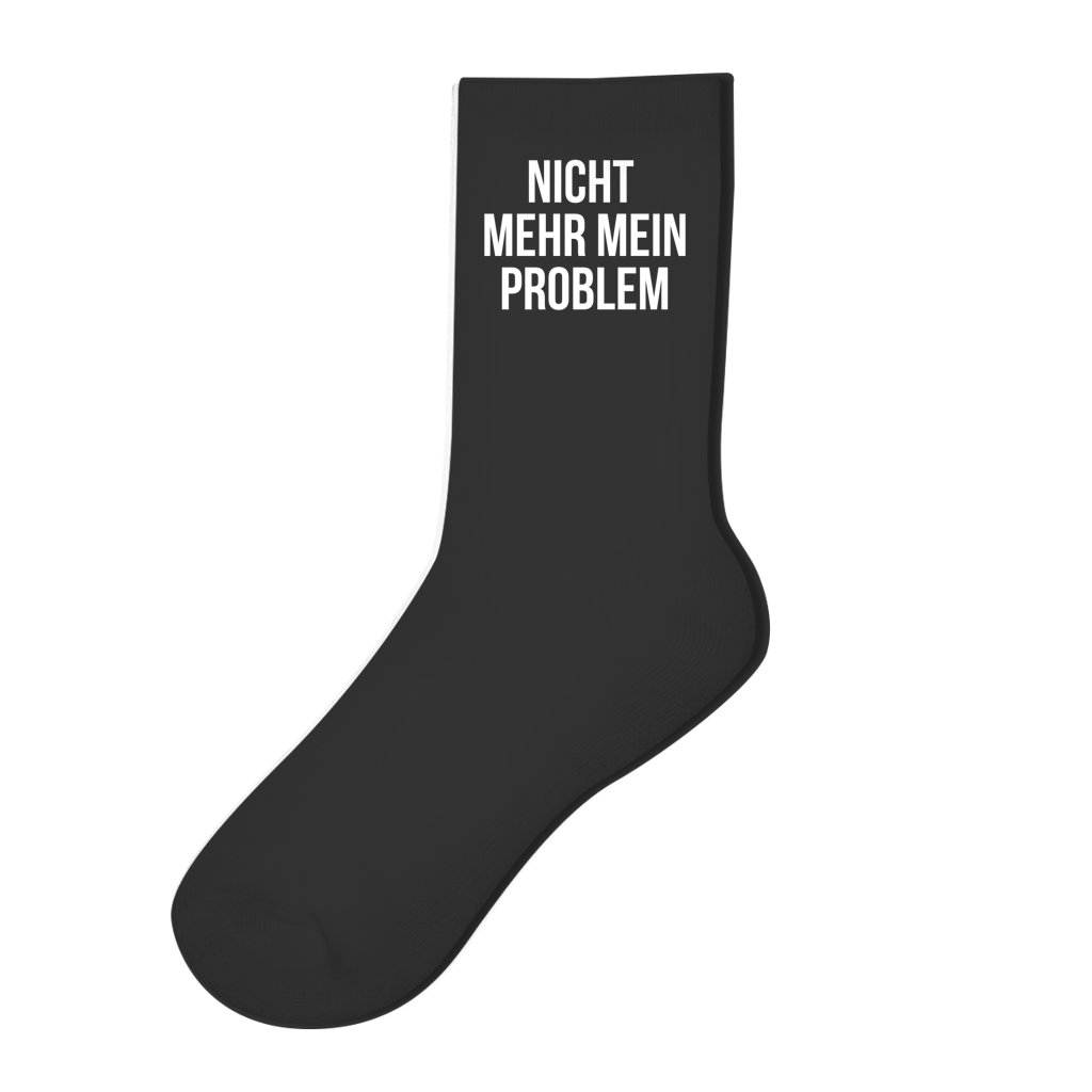 Socken für Rentner | Crew Socken "Nicht mehr mein Problem" in schwarz oder weiß Printegy