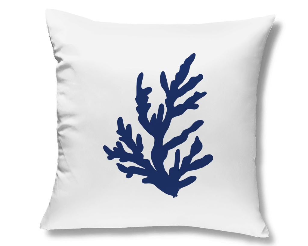 Kissen maritim | Korallen | 40 x 40 cm | mit Füllung | Beach House Style Printegy