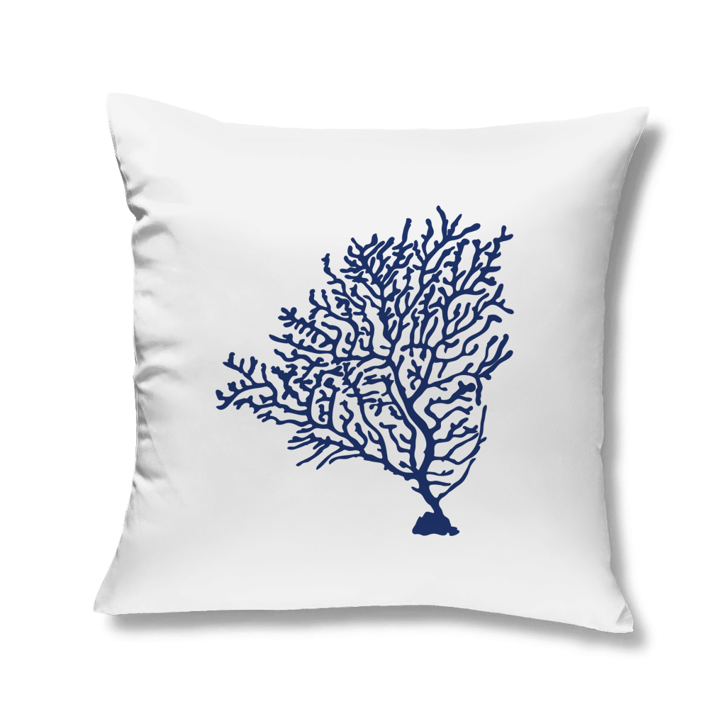 Kissen maritim | Korallen | 40 x 40 cm | mit Füllung | Beach House Style Printegy