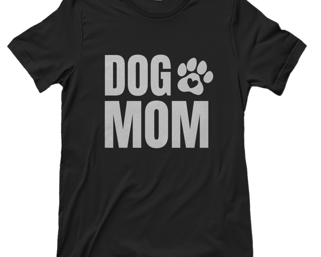 Damen T-Shirt DOG MOM | klassisches Baumwoll T-Shirt in 5 Farben Printegy