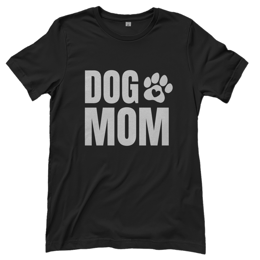 Damen T-Shirt DOG MOM | klassisches Baumwoll T-Shirt in 5 Farben Printegy