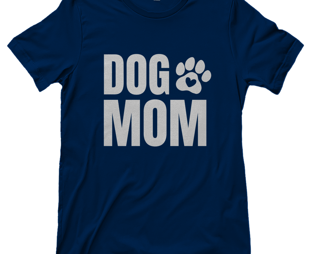 Damen T-Shirt DOG MOM | klassisches Baumwoll T-Shirt in 5 Farben Printegy