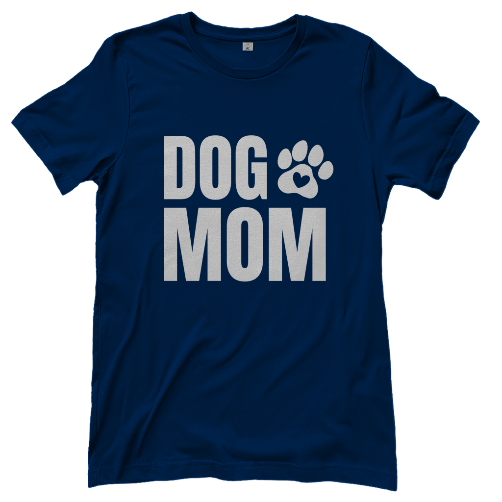 Damen T-Shirt DOG MOM | klassisches Baumwoll T-Shirt in 5 Farben Printegy