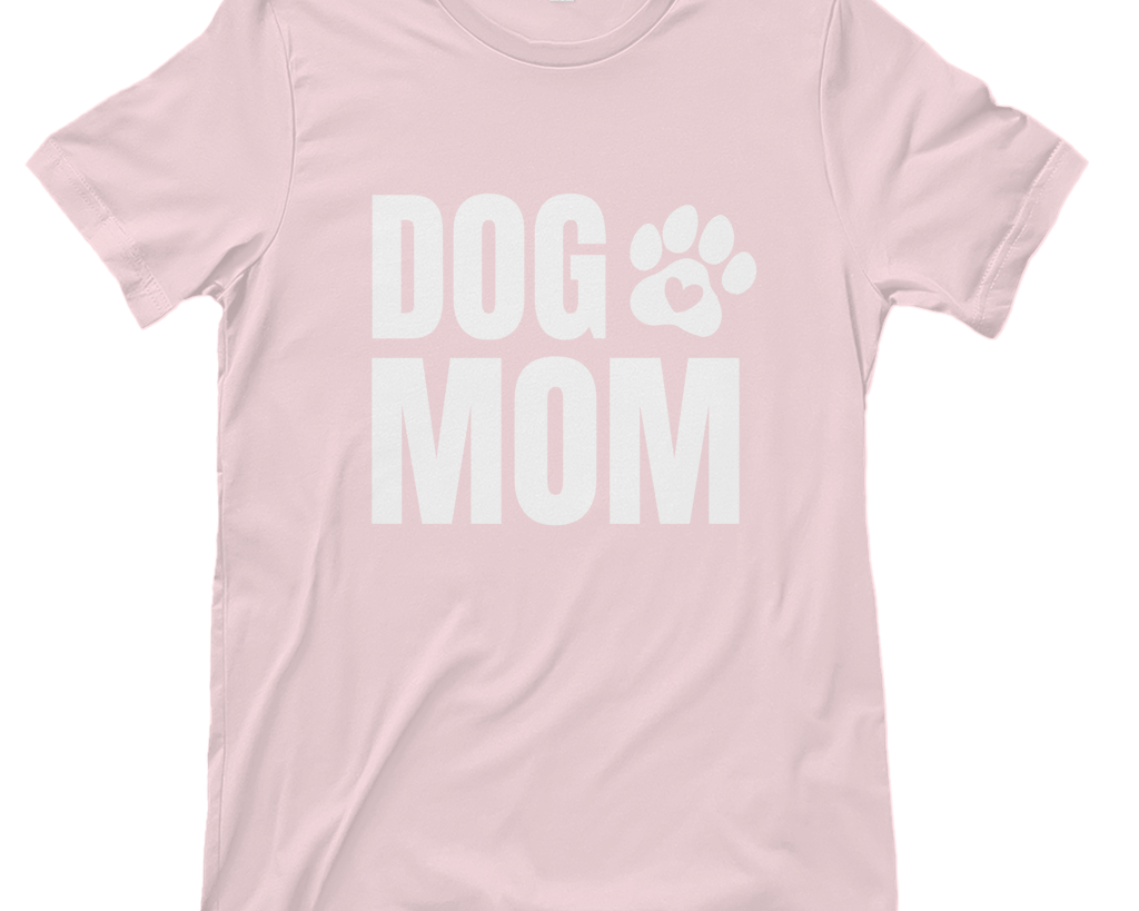 Damen T-Shirt DOG MOM | klassisches Baumwoll T-Shirt in 5 Farben Printegy
