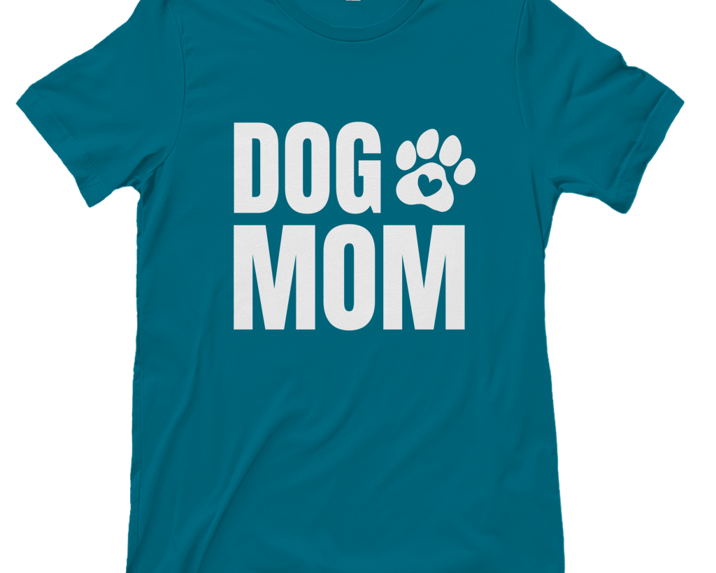 Damen T-Shirt DOG MOM | klassisches Baumwoll T-Shirt in 5 Farben Printegy