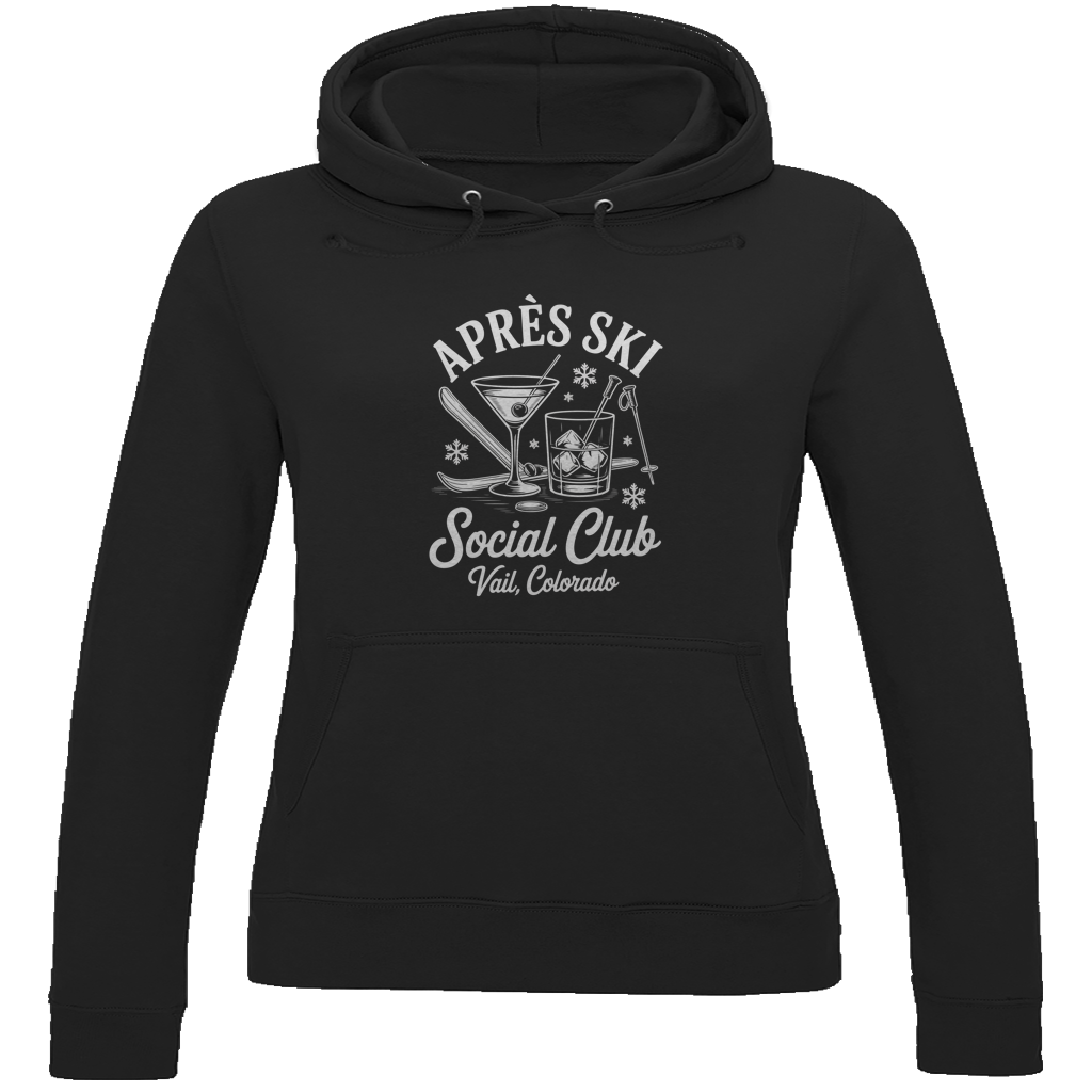 Damen Hoodie Aprés Ski Social Club | in vier Farben Printegy