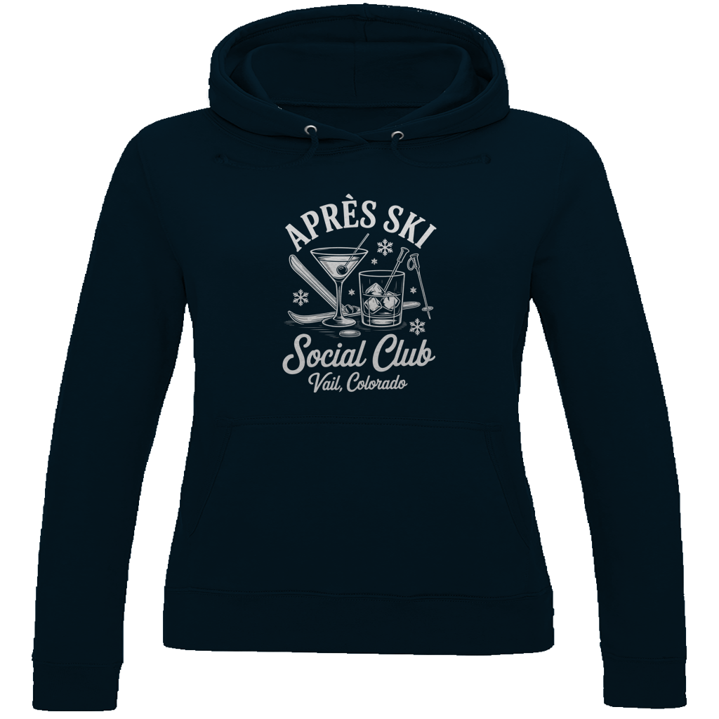Damen Hoodie Aprés Ski Social Club | in vier Farben Printegy