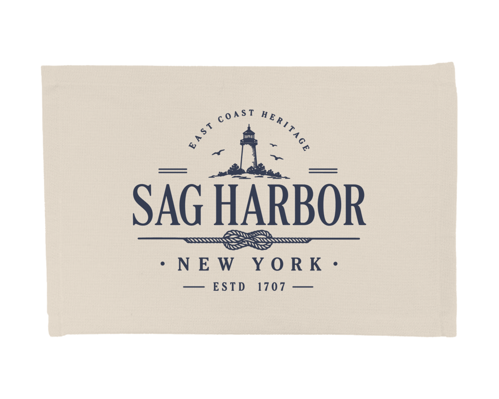 Tischset „Sag Harbor New York“ – maritimes Tischset in Leinen-Optik | 2er-Set Printegy