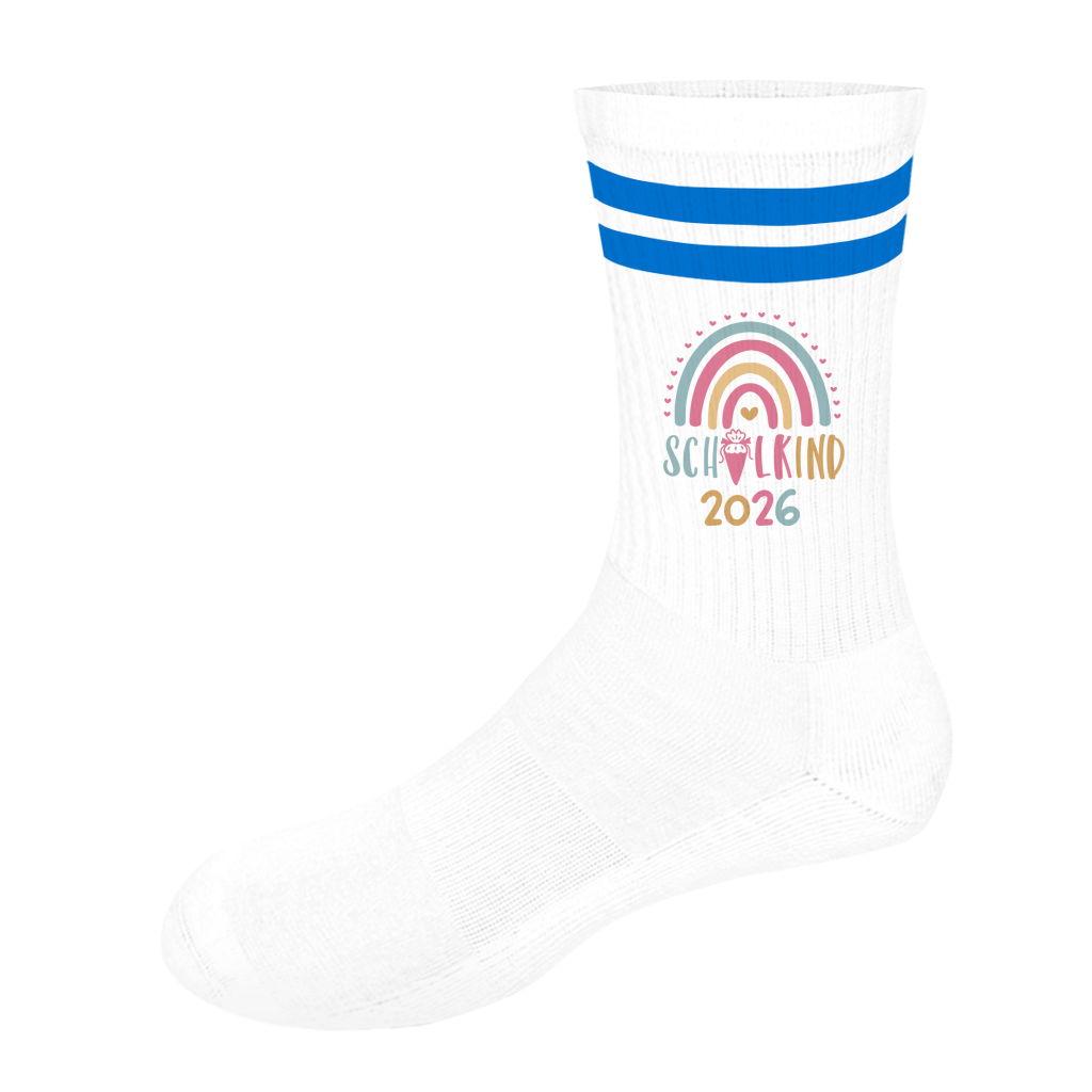 Socken mit Streifen Schulkind 26 Printegy