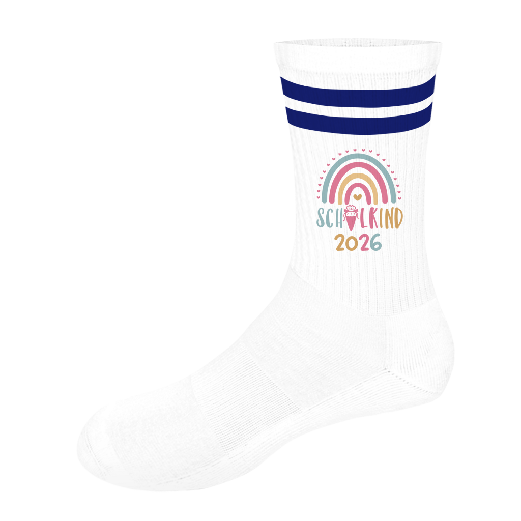 Socken mit Streifen Schulkind 26 Printegy