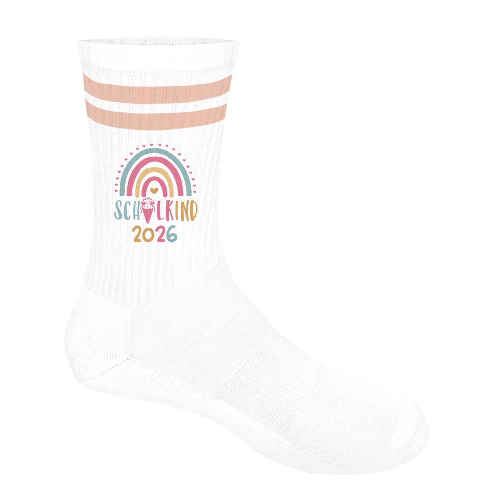 Socken mit Streifen Schulkind 26 Printegy