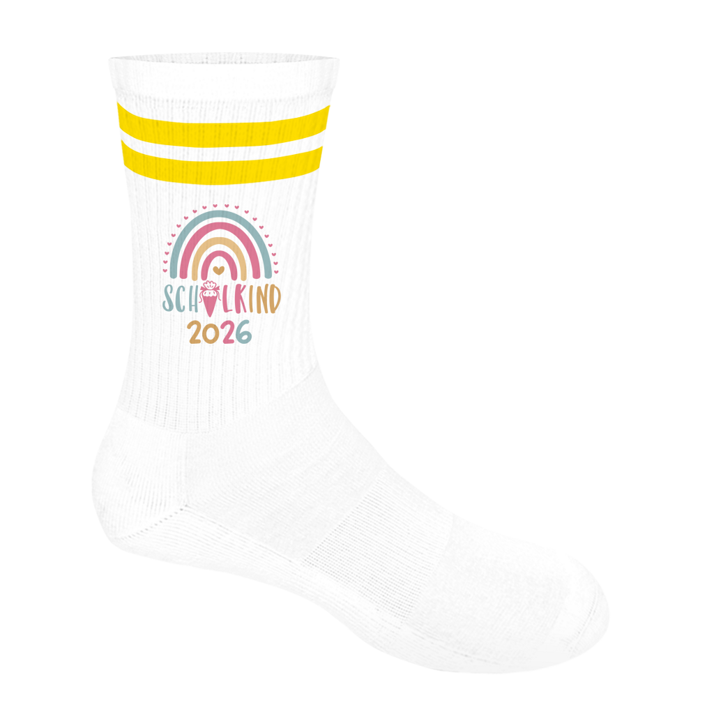 Socken mit Streifen Schulkind 26 Printegy
