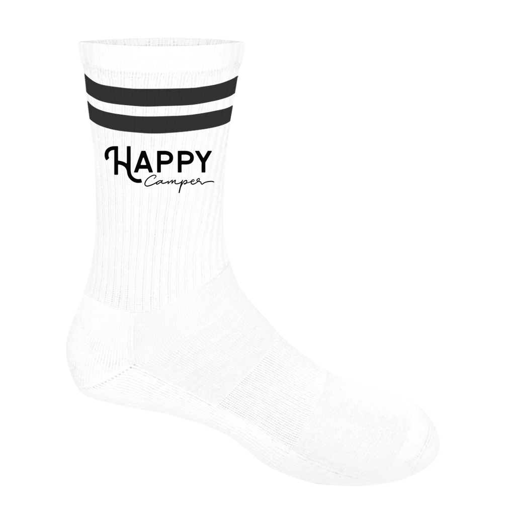 Socken mit Streifen Happy Camper Printegy