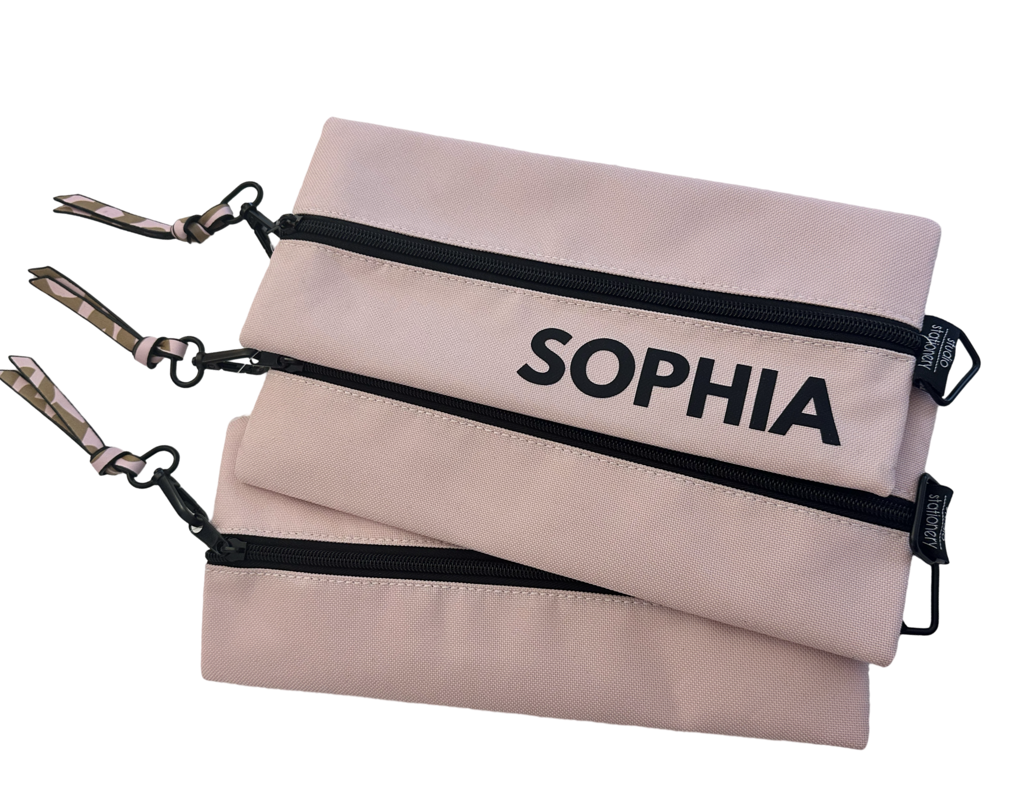 Flache rosa Kosmetiktasche | Schminktasche | personalisierbar Roo's Gift Shop