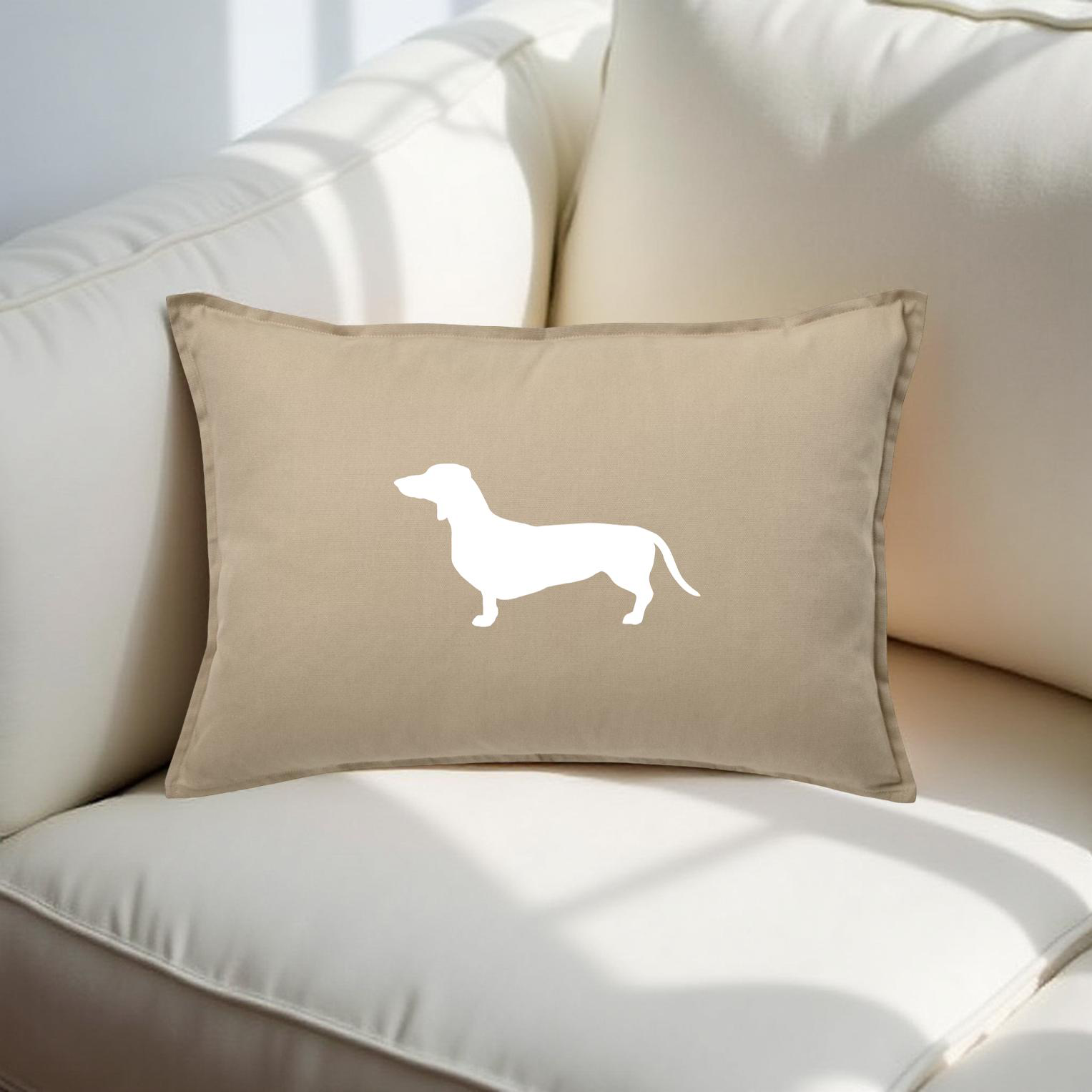 Kissen | Dackel | sandfarben | 40 x 58 cm Roo's Gift Shop