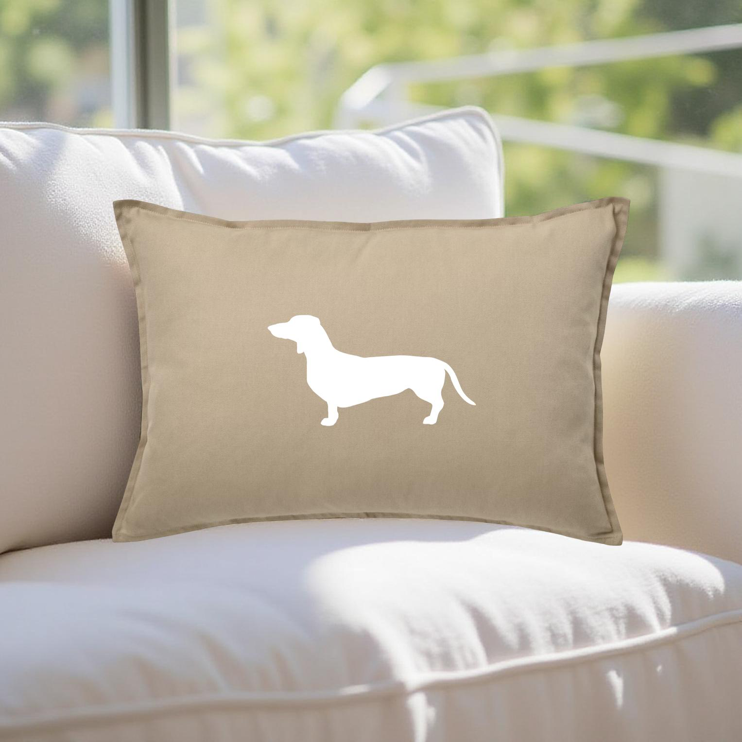 Kissen | Dackel | sandfarben | 40 x 58 cm Roo's Gift Shop