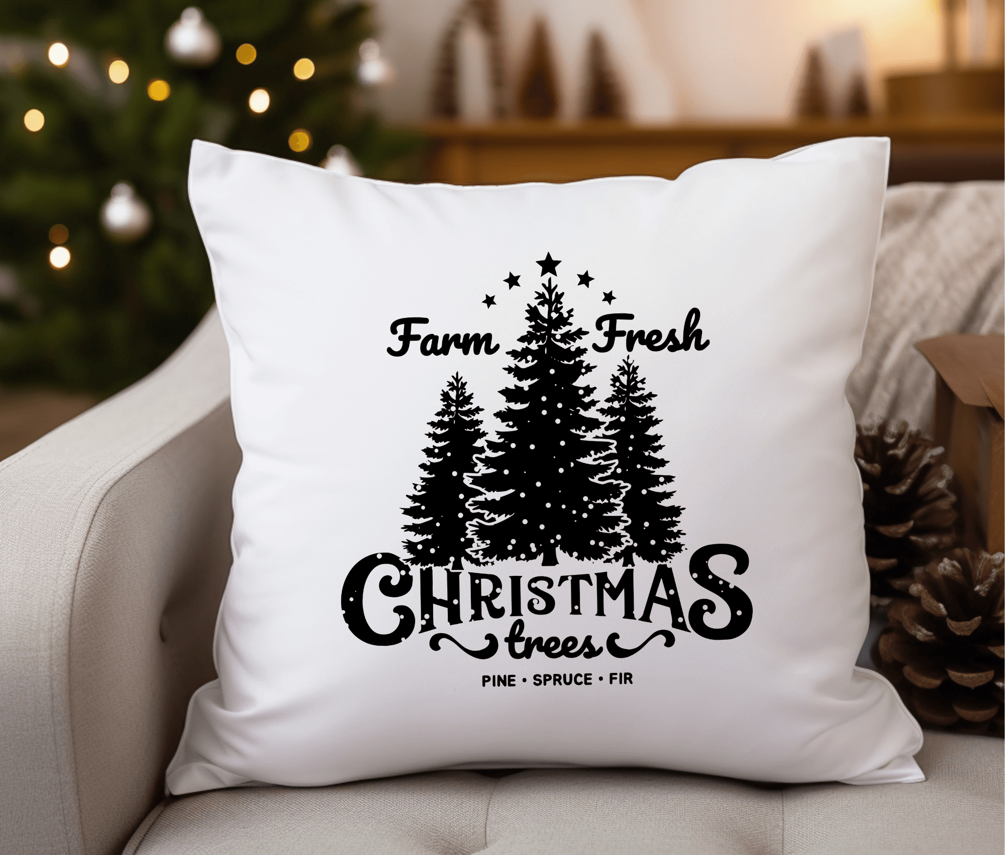 Kissen | Weihnachten | Farm Fresh Christmas Trees - Roo's Gift Shop