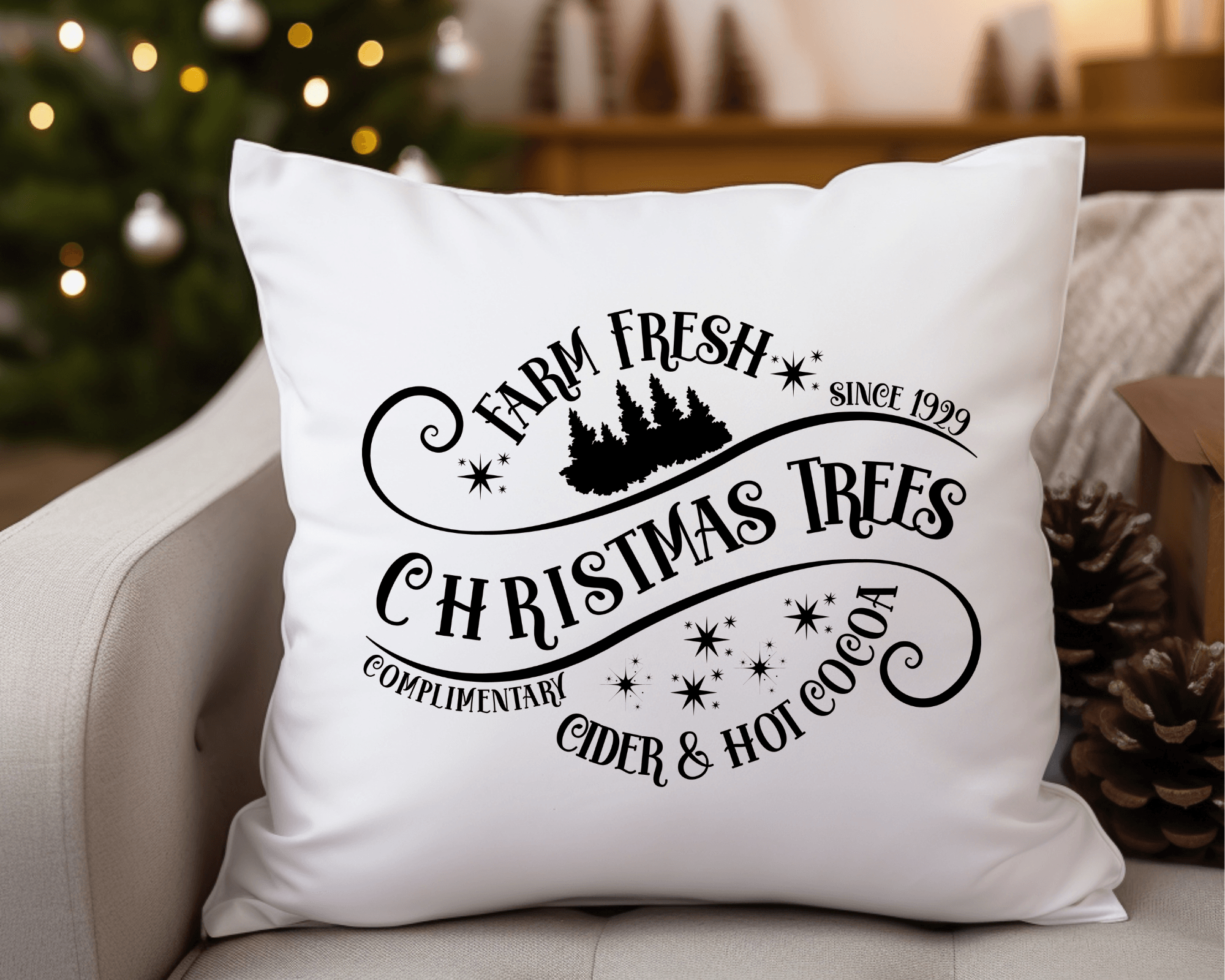 Kissen | Weihnachten | Farm Fresh Christmas Trees - Roo's Gift Shop