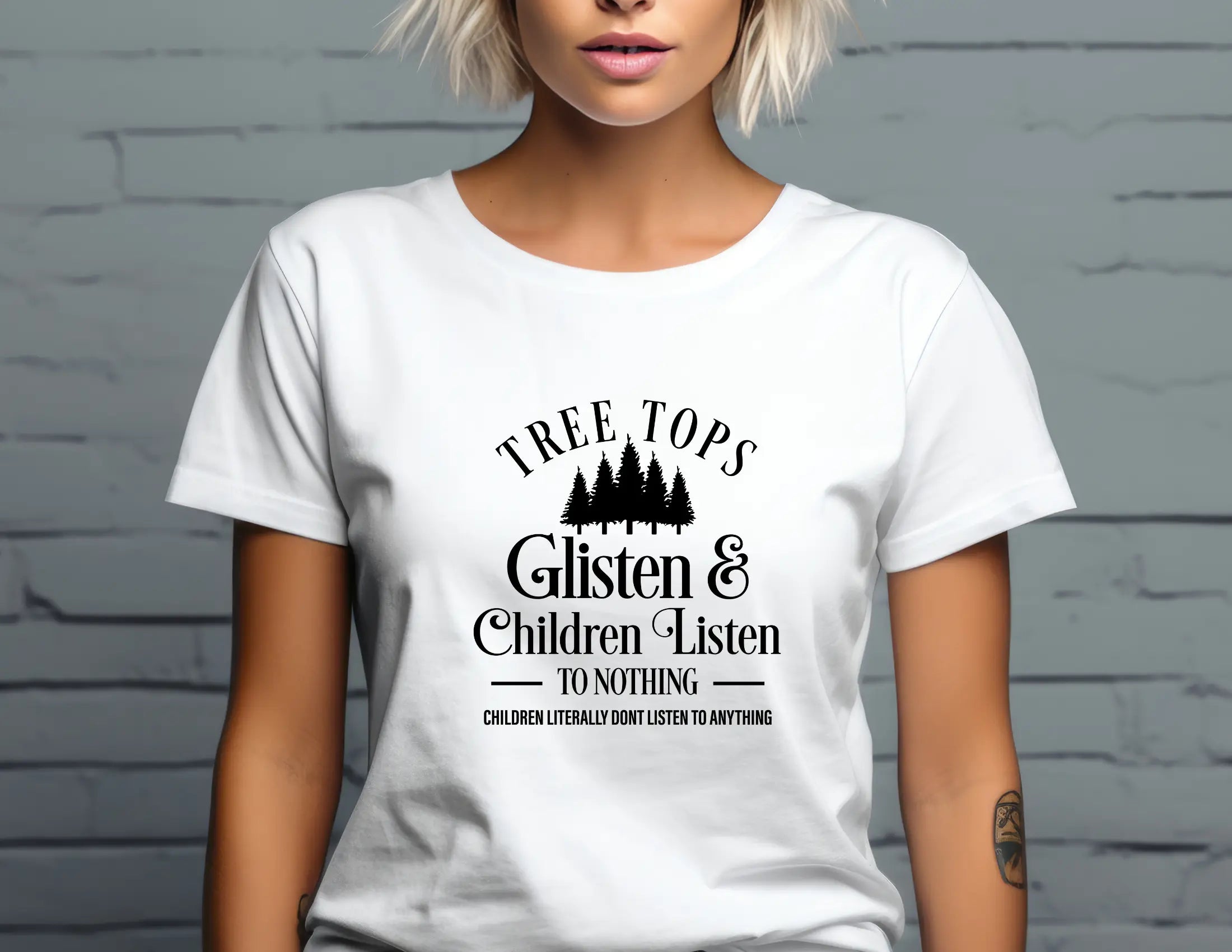 T-Shirt | Weihnachten | Tree tops glisten | weiß Roo's Gift Shop