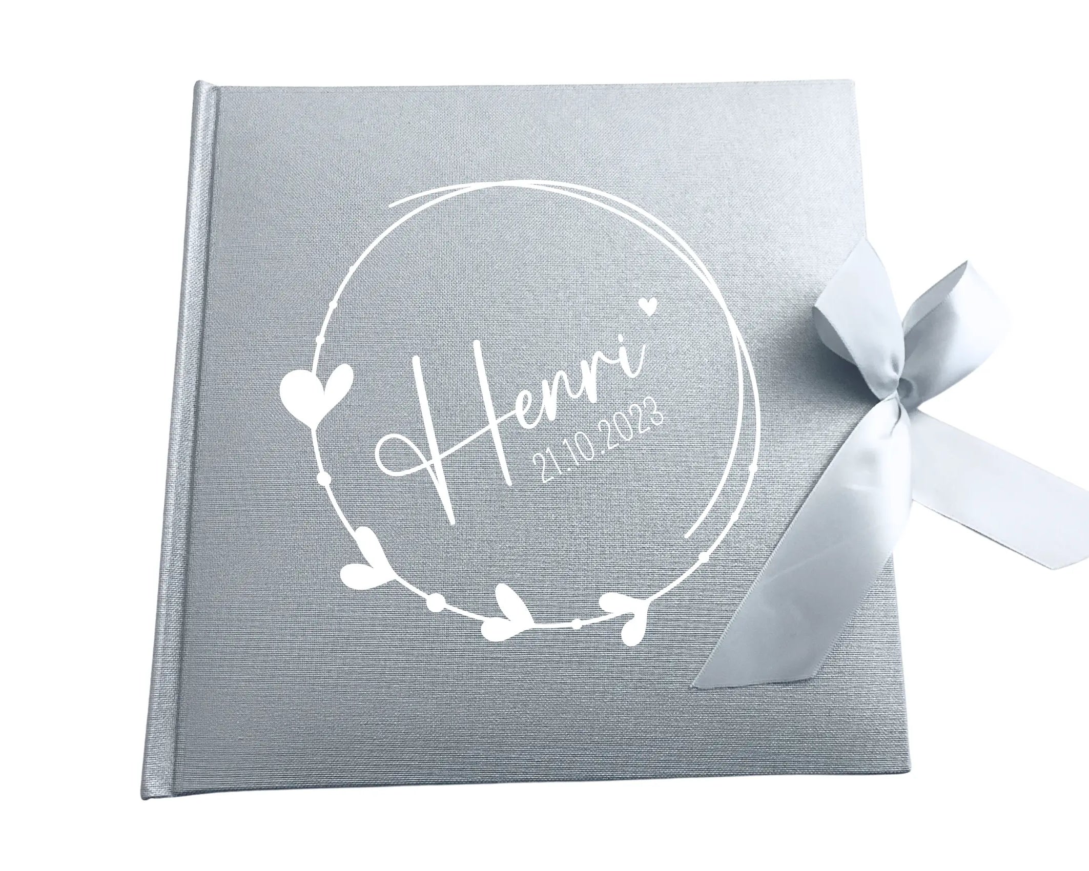 Album | zur Geburt Taufe | personalisiert | silber Roo's Gift Shop