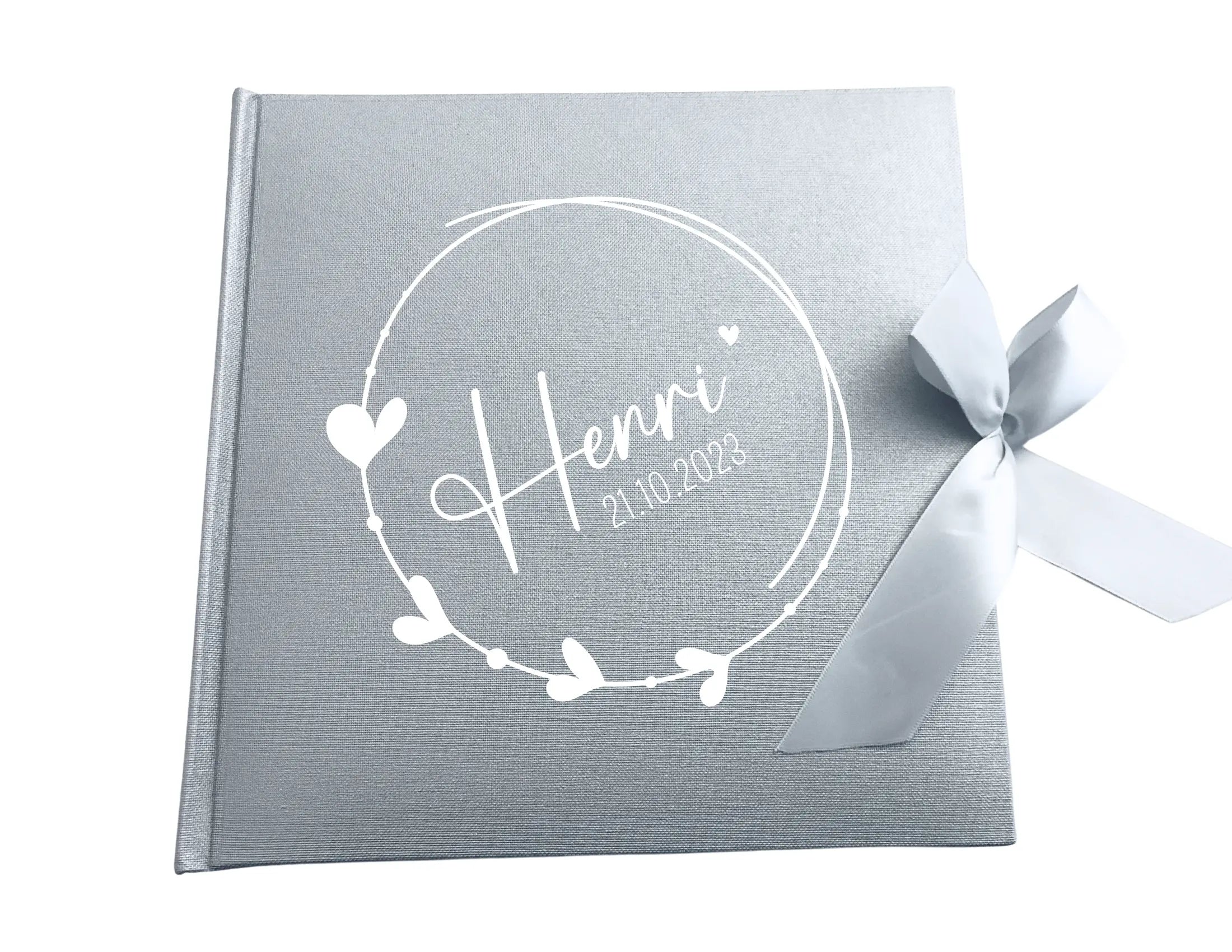 Album | zur Geburt Taufe | personalisiert | silber Roo's Gift Shop