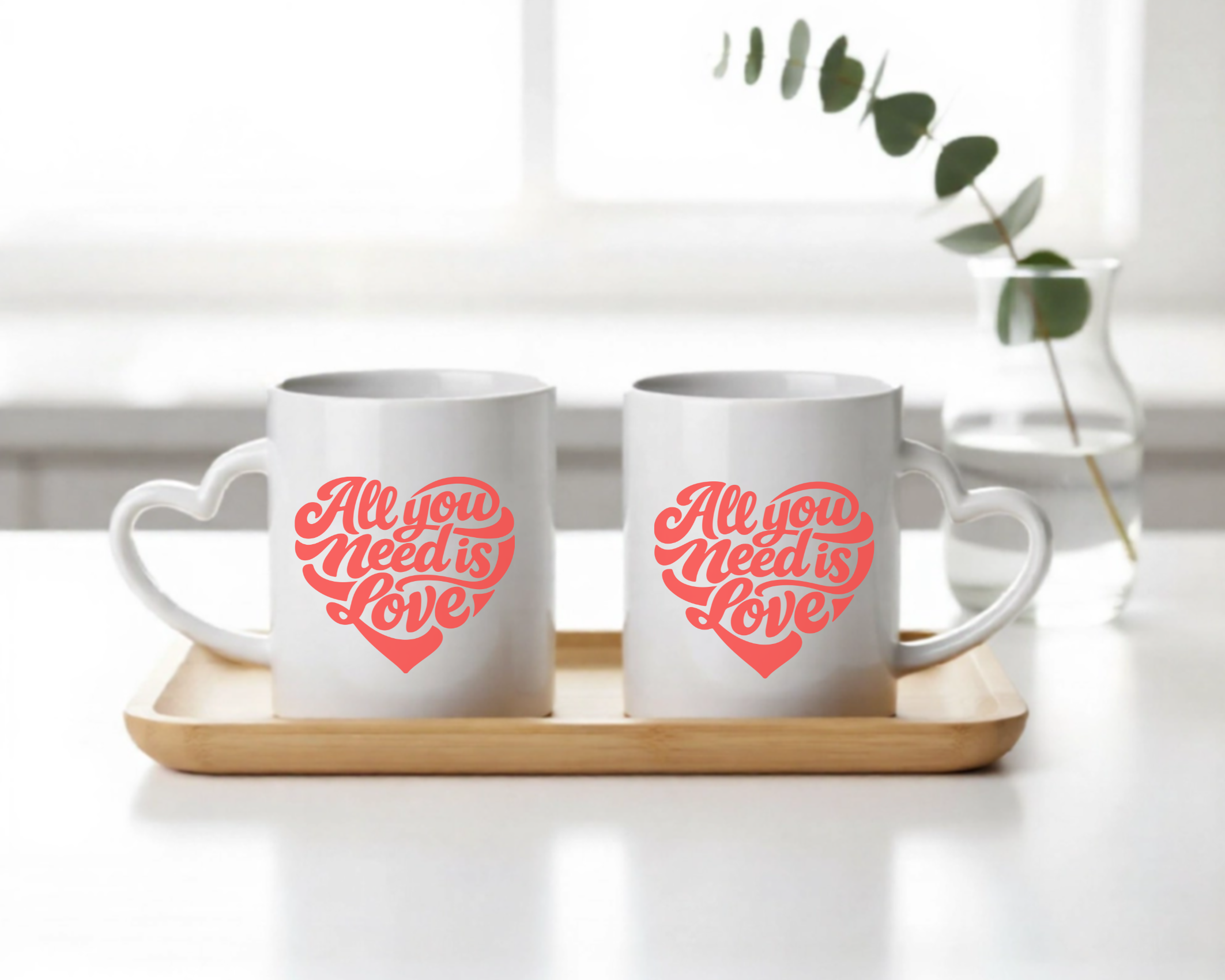 Tasse mit Herzhenkel | All you need is love Printegy
