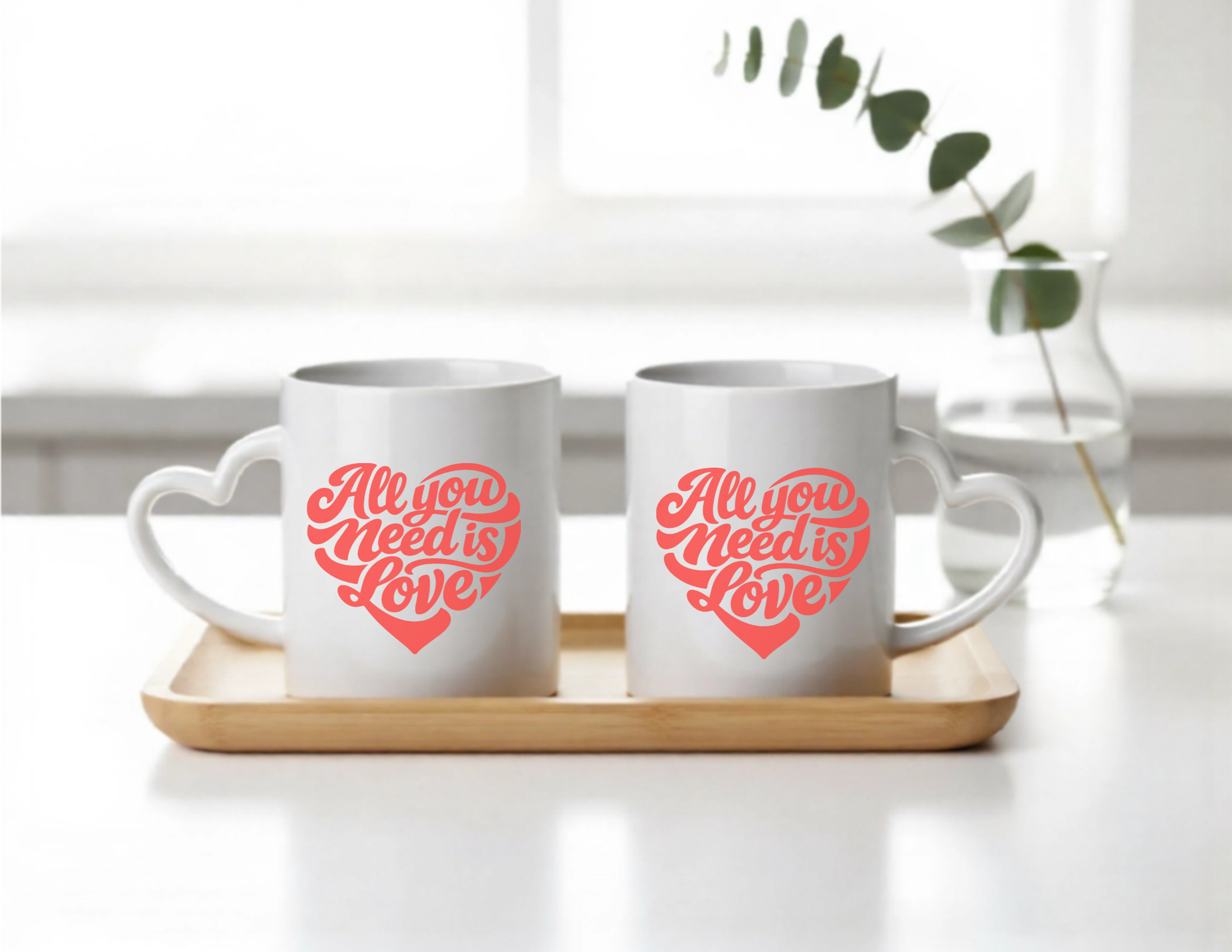 Tasse mit Herzhenkel | All you need is love Printegy