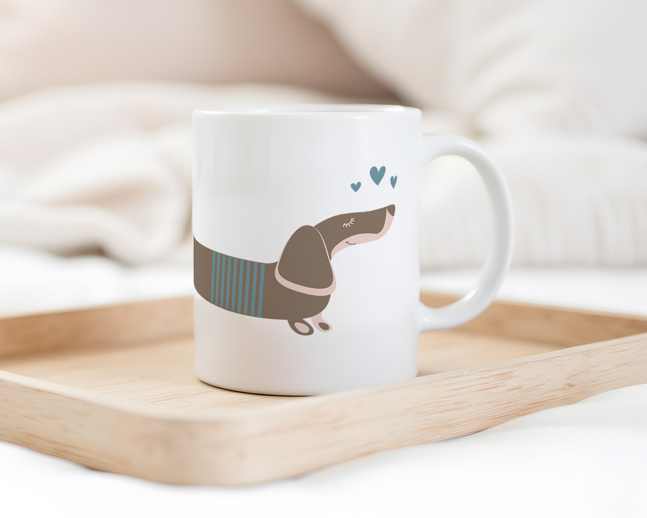 Süße Dackel Keramiktasse | Keramik Tasse | Geschenk Dackel Liebhaber Roo's Gift Shop