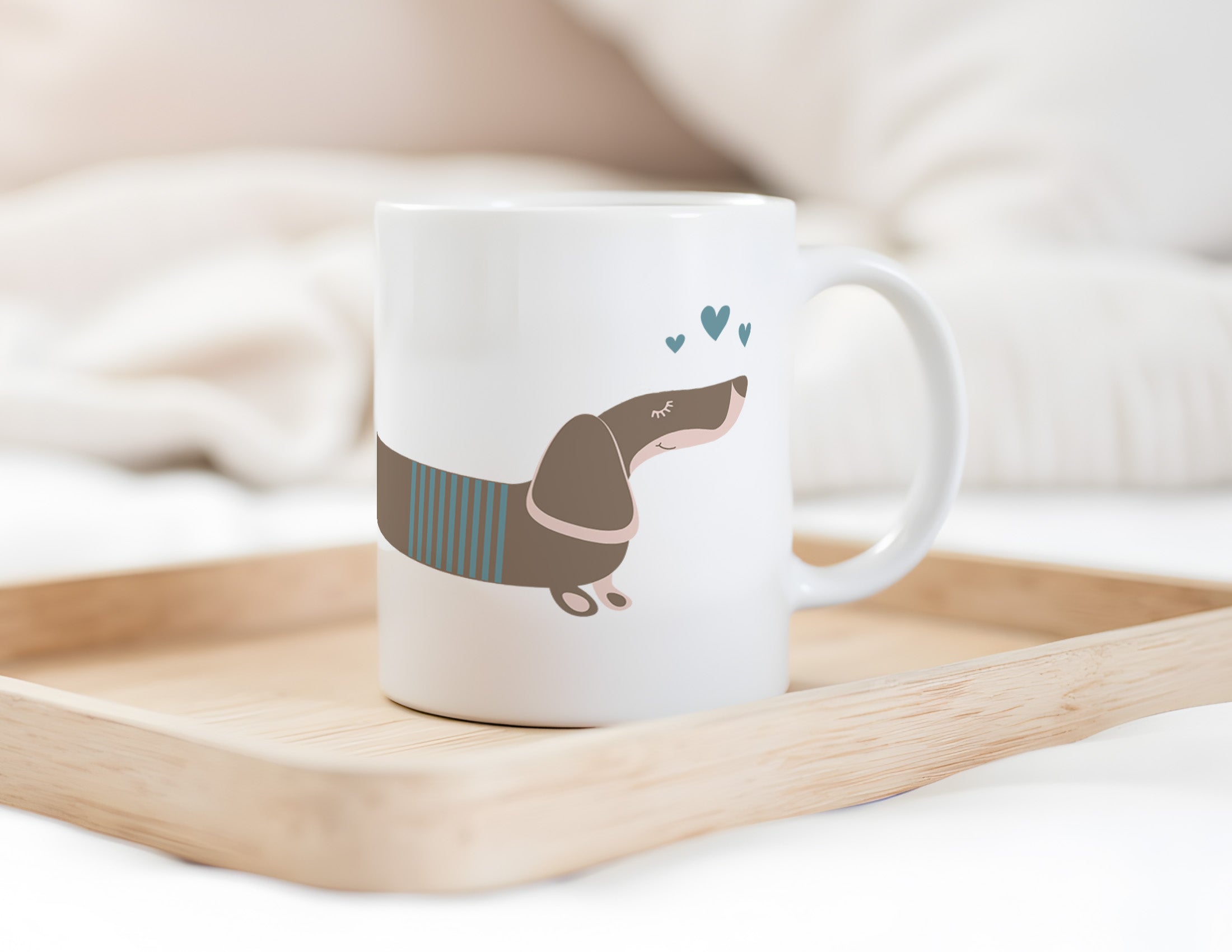 Süße Dackel Keramiktasse | Keramik Tasse | Geschenk Dackel Liebhaber Roo's Gift Shop