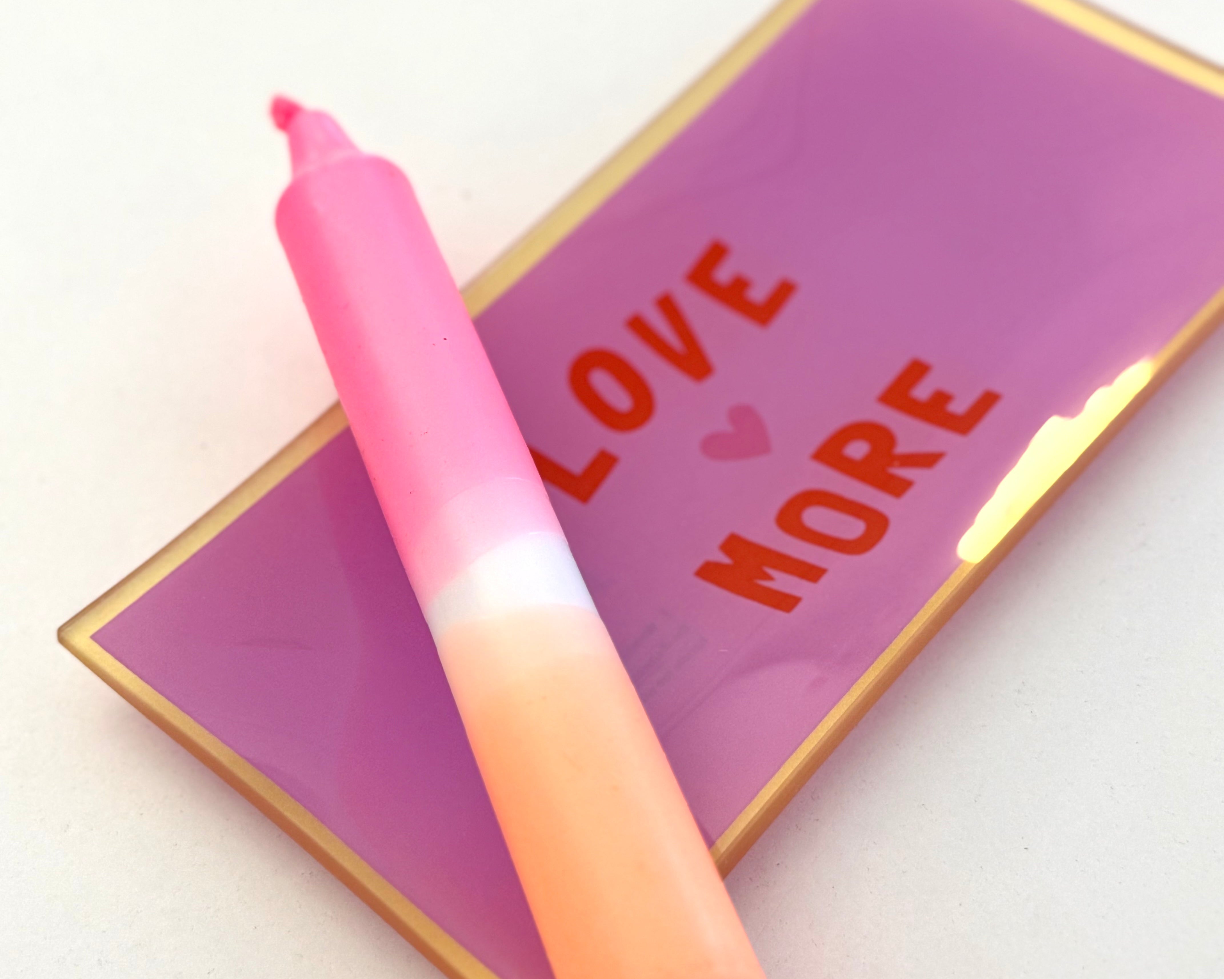 Glas Teller mit Spruch | knallige Farben | Love in pink und rot (Kopie) Roo's Gift Shop