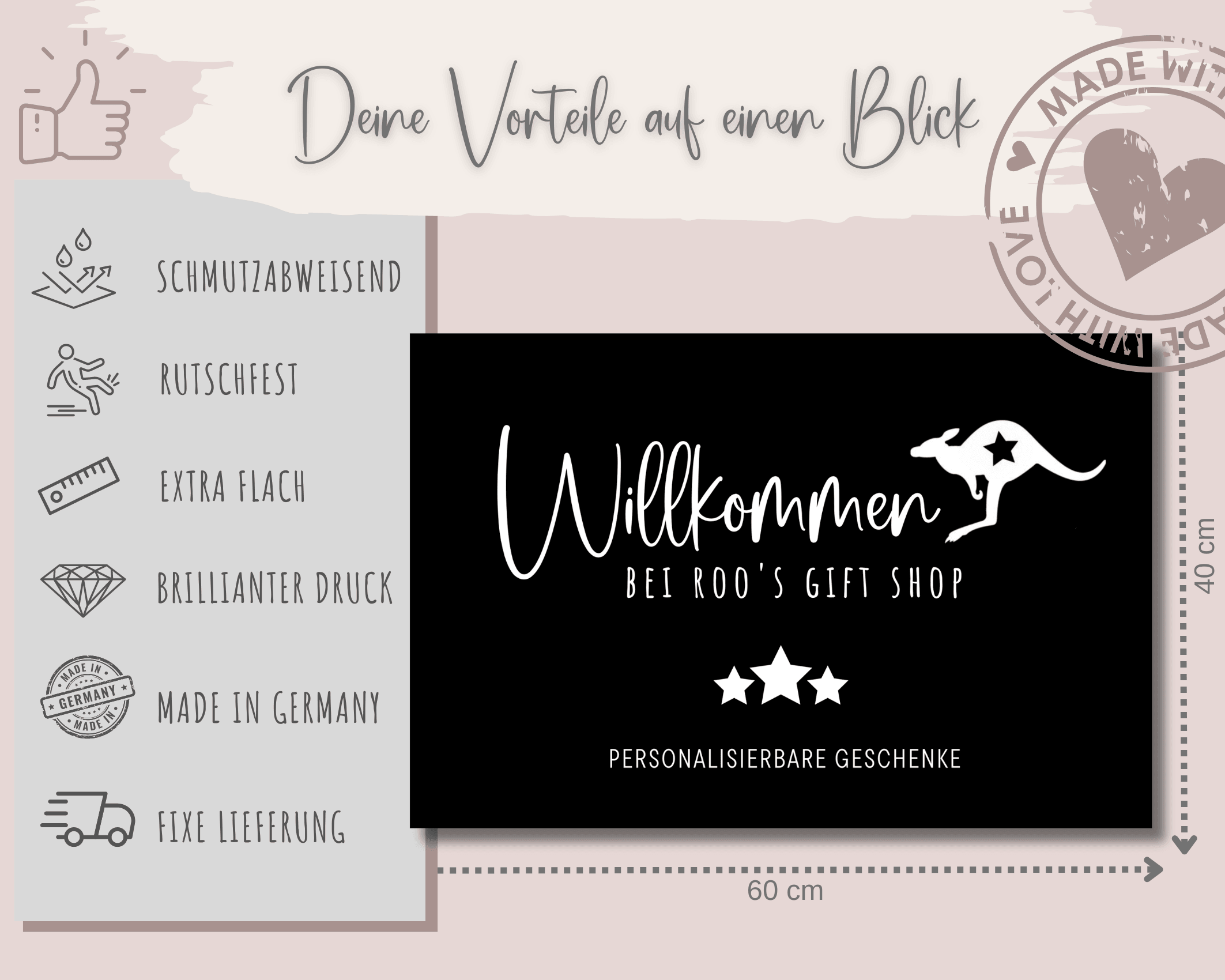 Fußmatte Camper | Personalisiert | Wohnmobil Camping - Roo's Gift Shop