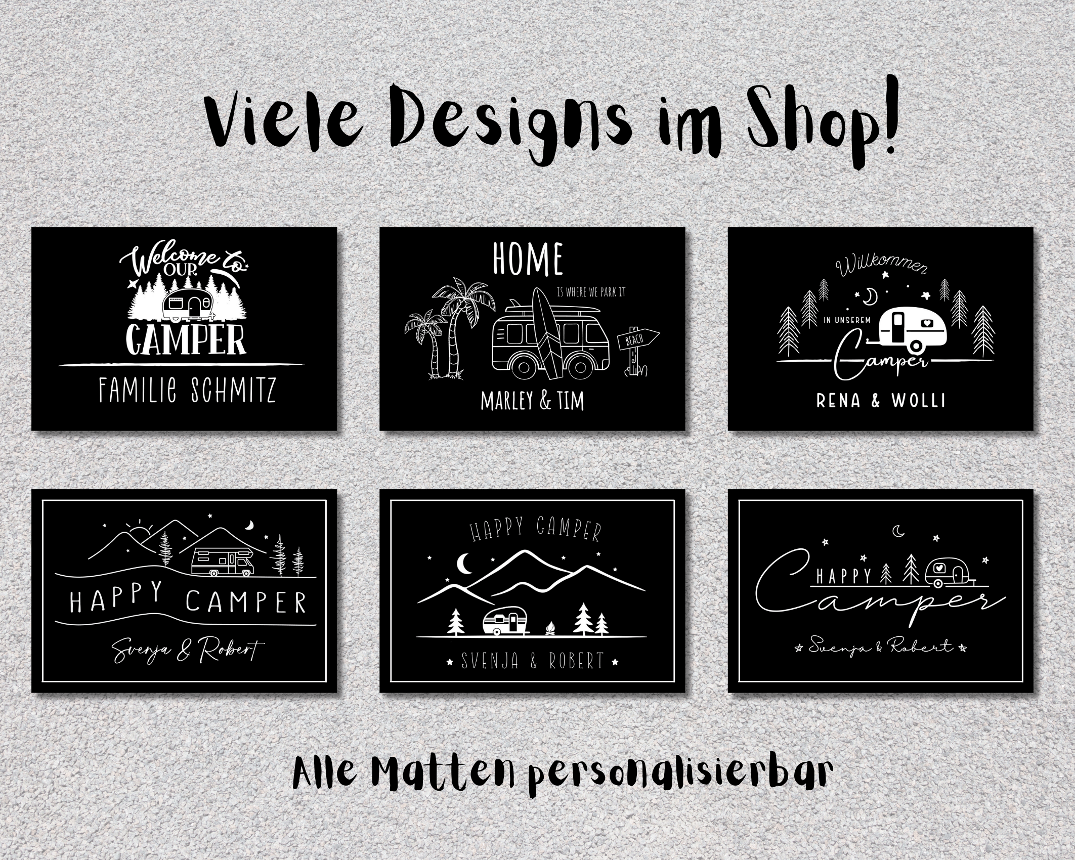 Fußmatte Camper | Personalisiert | Wohnmobil Camping - Roo's Gift Shop
