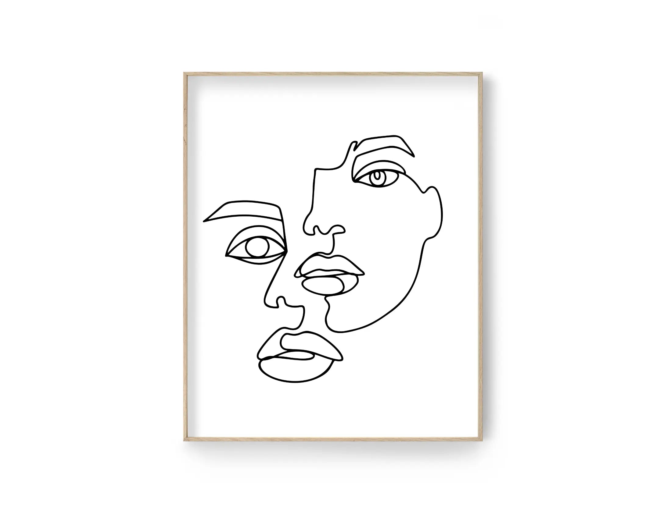 Poster | Gesicht | One Line Art Roo's Gift Shop