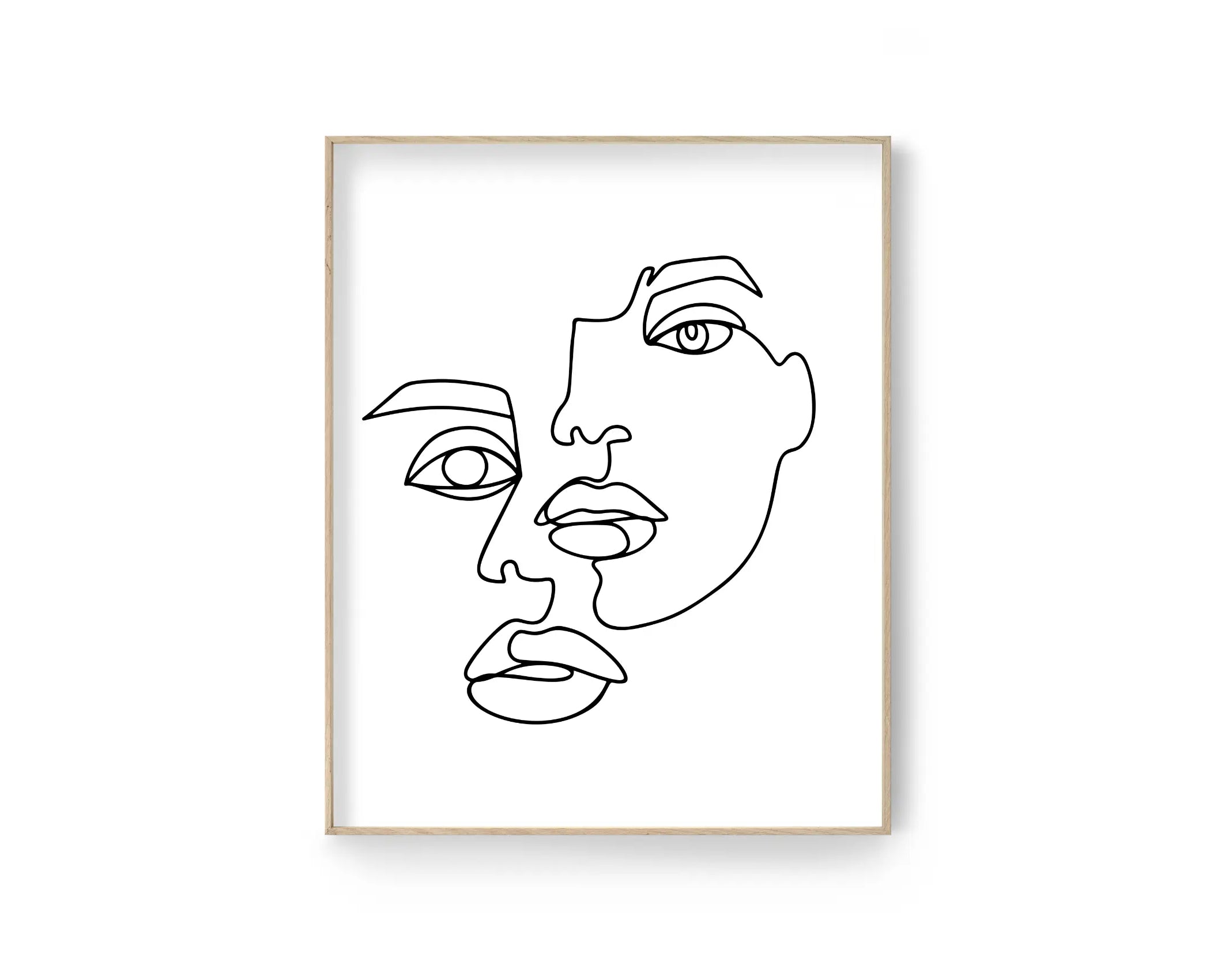 Poster | Gesicht | One Line Art Roo's Gift Shop
