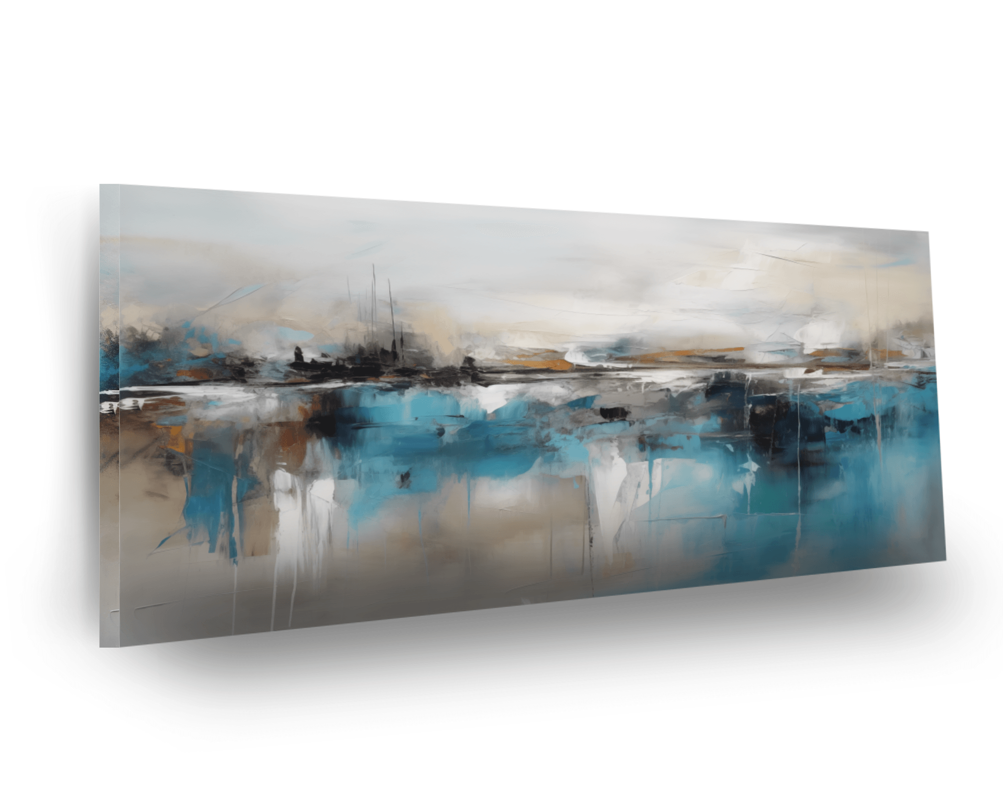 Abstraktes Ölbild | Vergänglicher Horizont | Druck auf Leinwand | 2 Formate - Roo's Gift Shop