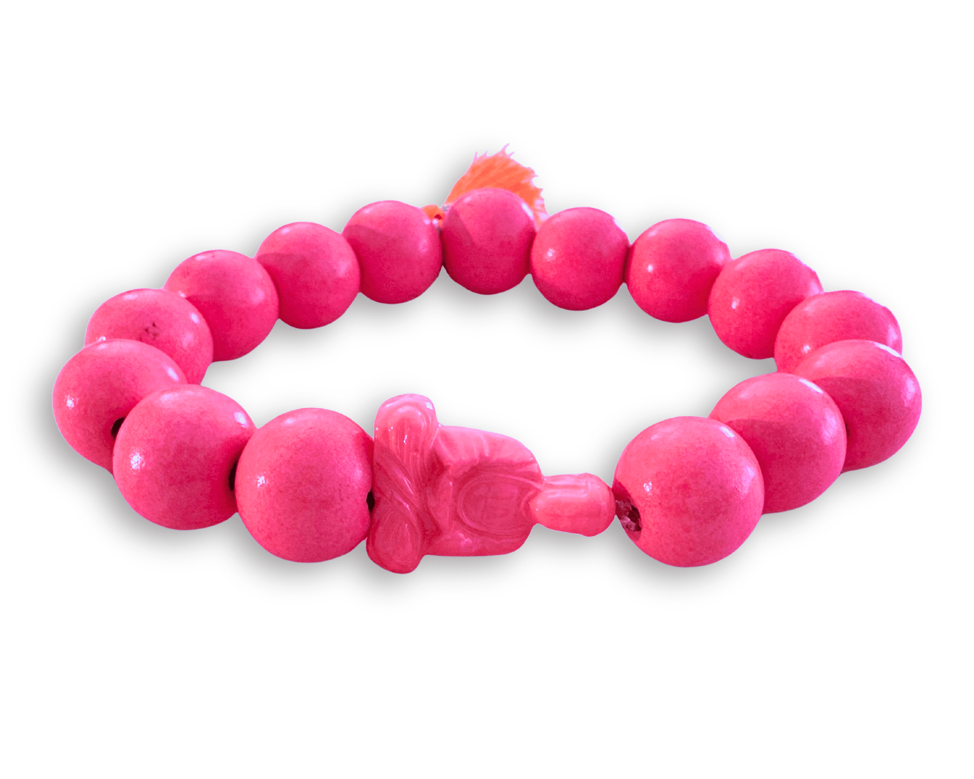 Armband in pink | Perlen Neon | Magic Pearls | Smiley Strass | Quaste | Ibiza - Roo's Gift Shop