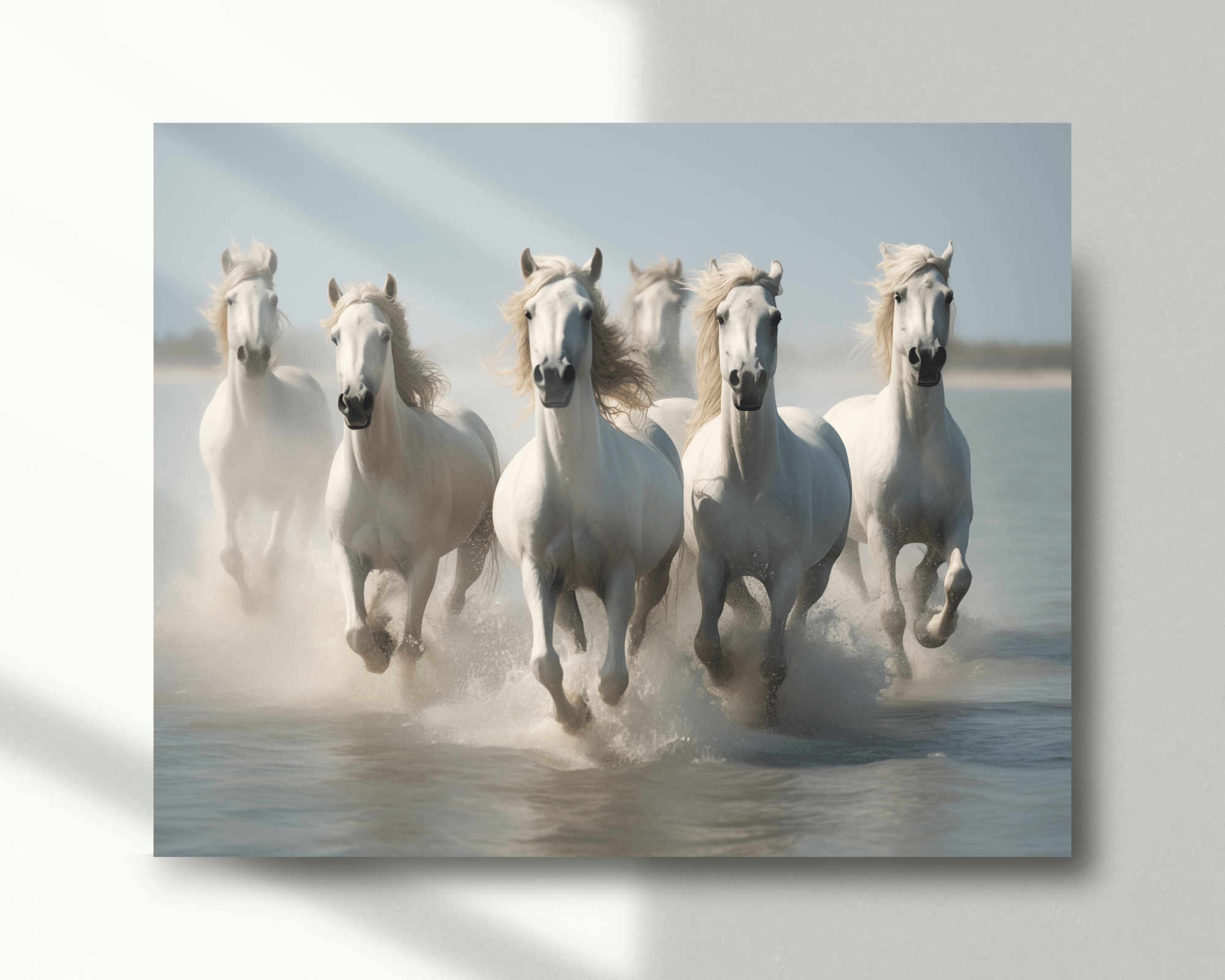 Camargue Pferde | Bild auf Acryl Glas | in zwei Formaten - Roo's Gift Shop