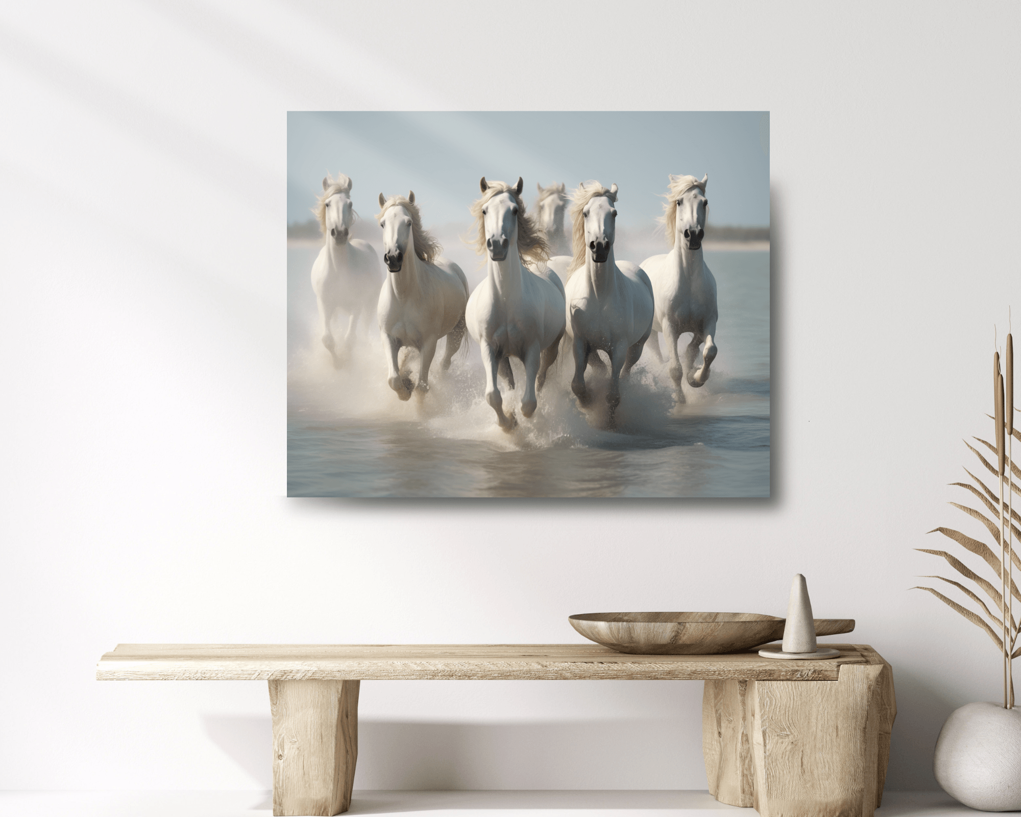 Camargue Pferde | Bild auf Acryl Glas | in zwei Formaten - Roo's Gift Shop