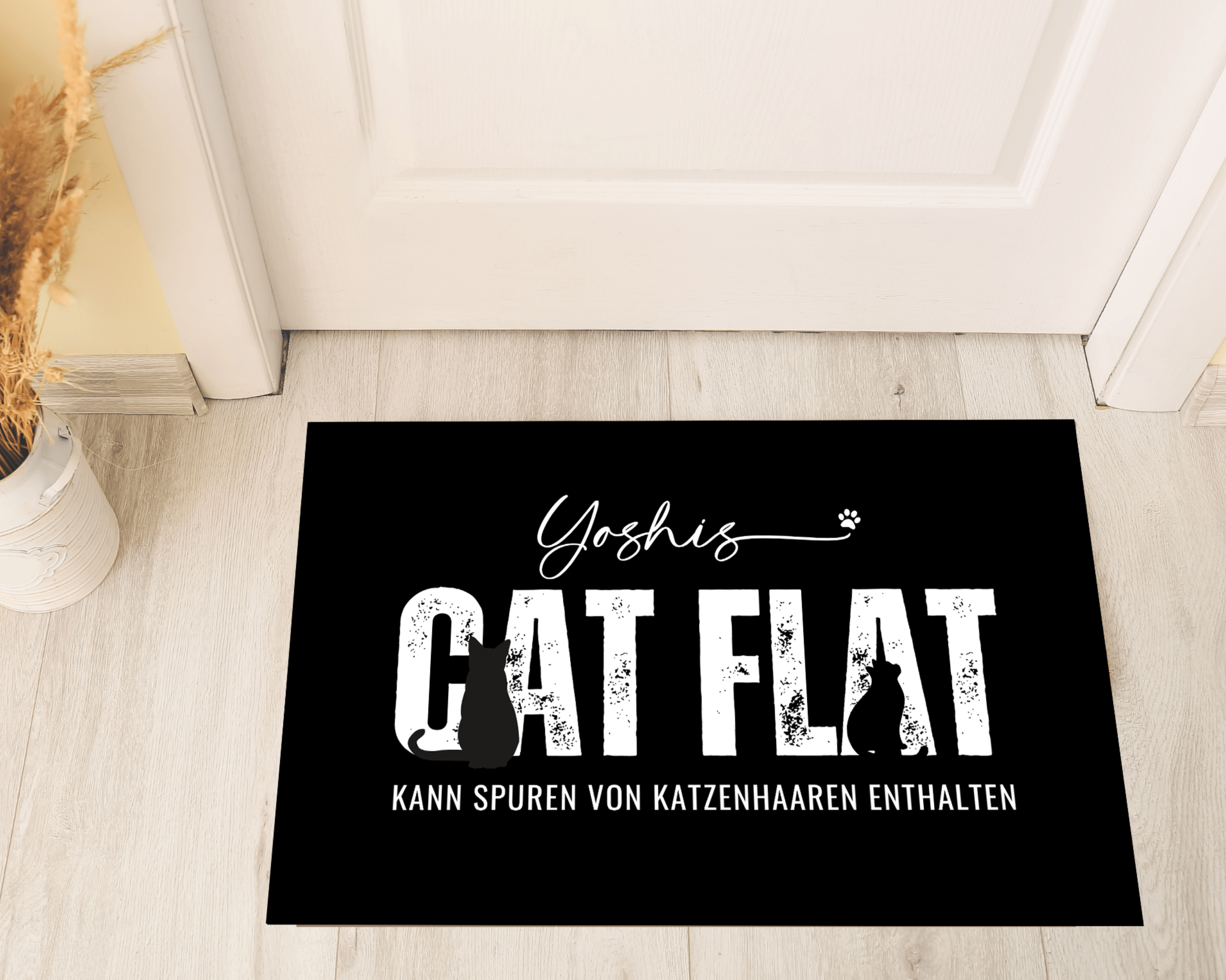 Fußmatte | Personalisiert Katzenliebhaber | Cat Flat - Roo's Gift Shop