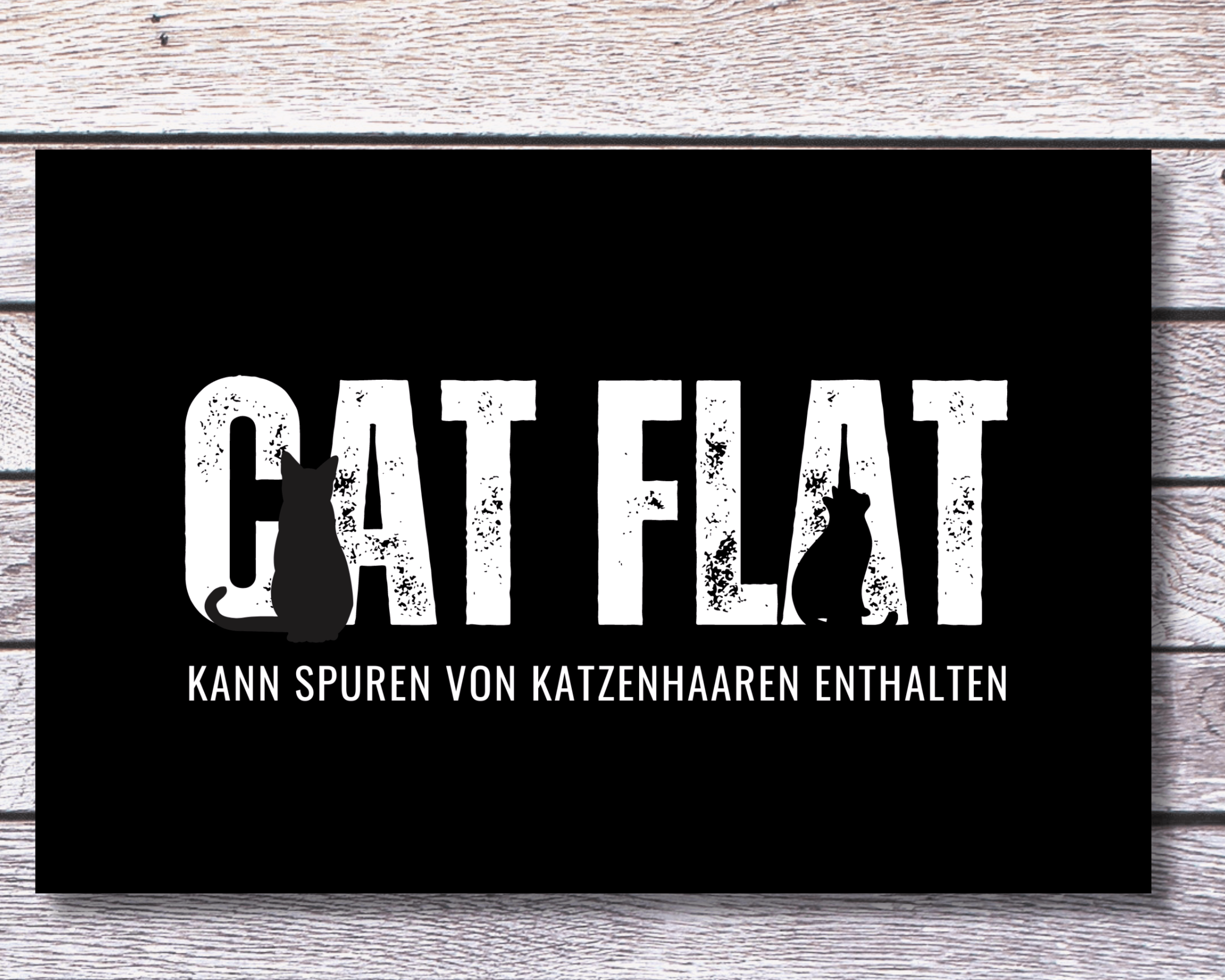 Fußmatte | Personalisiert Katzenliebhaber | Cat Flat - Roo's Gift Shop