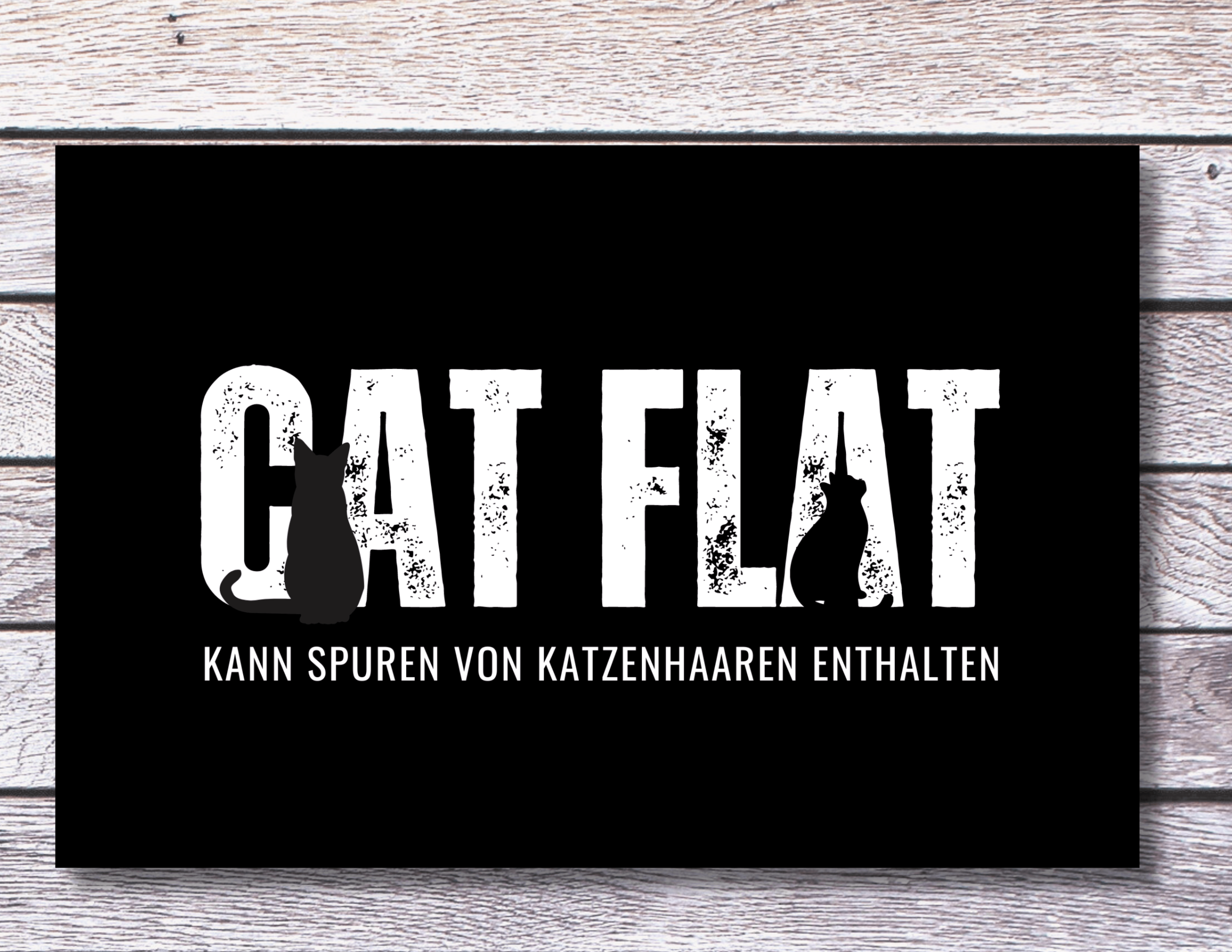 Fußmatte | Personalisiert Katzenliebhaber | Cat Flat - Roo's Gift Shop