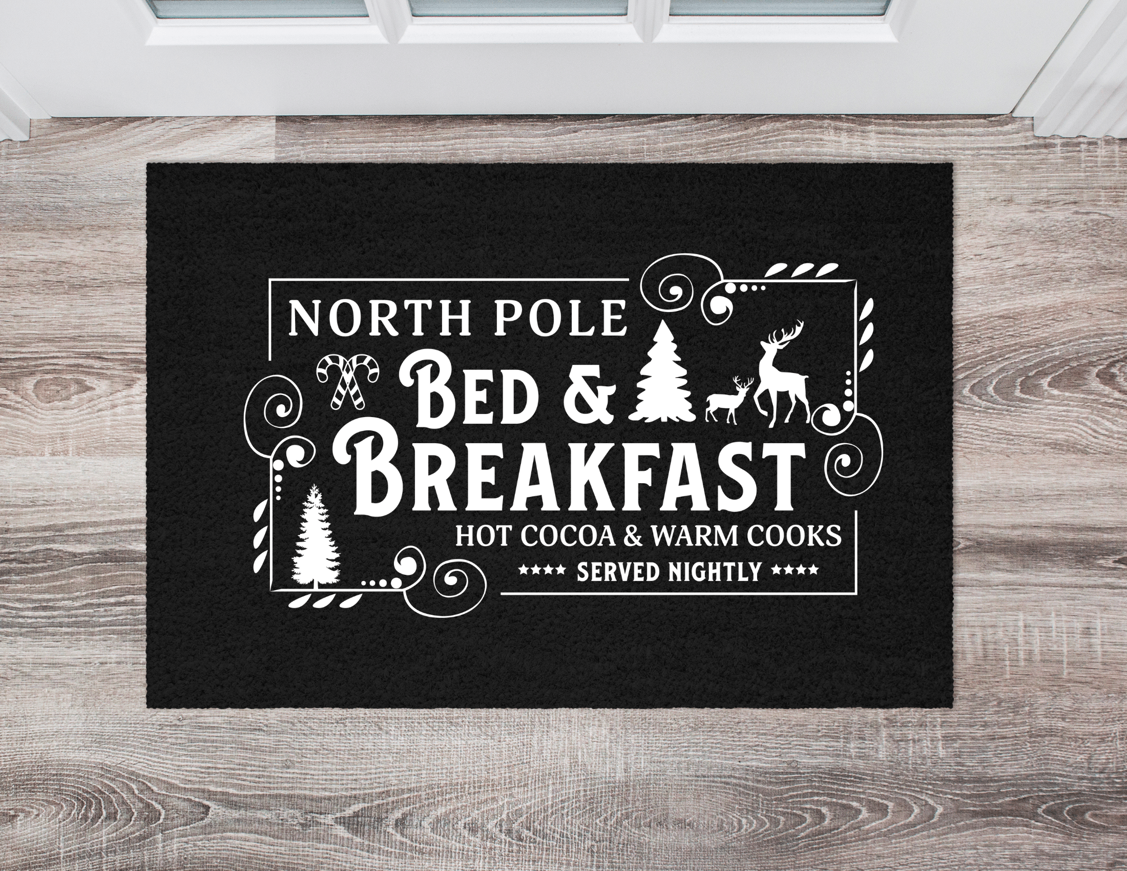 Fußmatte Weihnachten | Fußabtreter mit Vintage Weihnachtsmotiv - Roo's Gift Shop