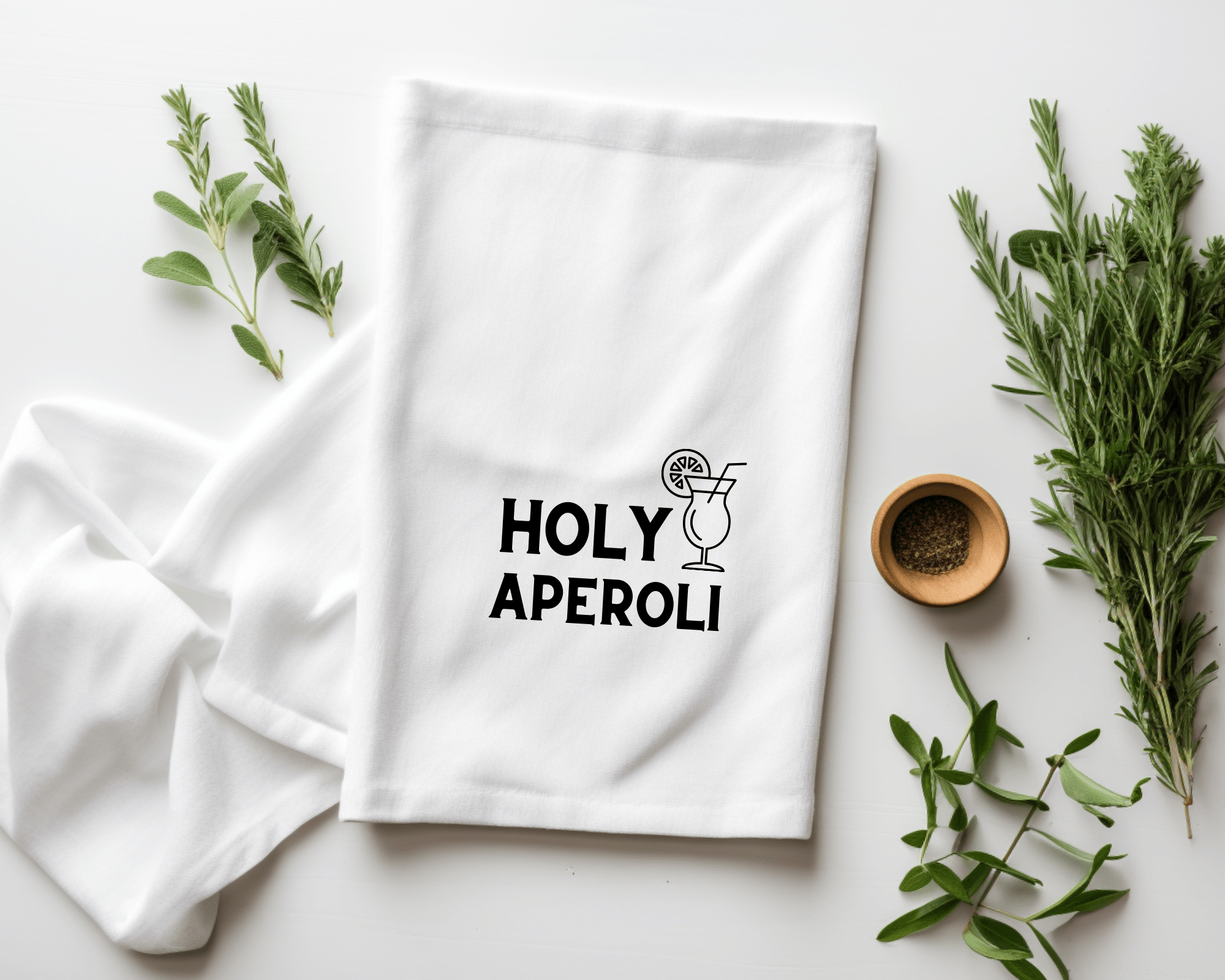 Geschirrtuch | Holy Aperoly | lustiger Spruch - Roo's Gift Shop