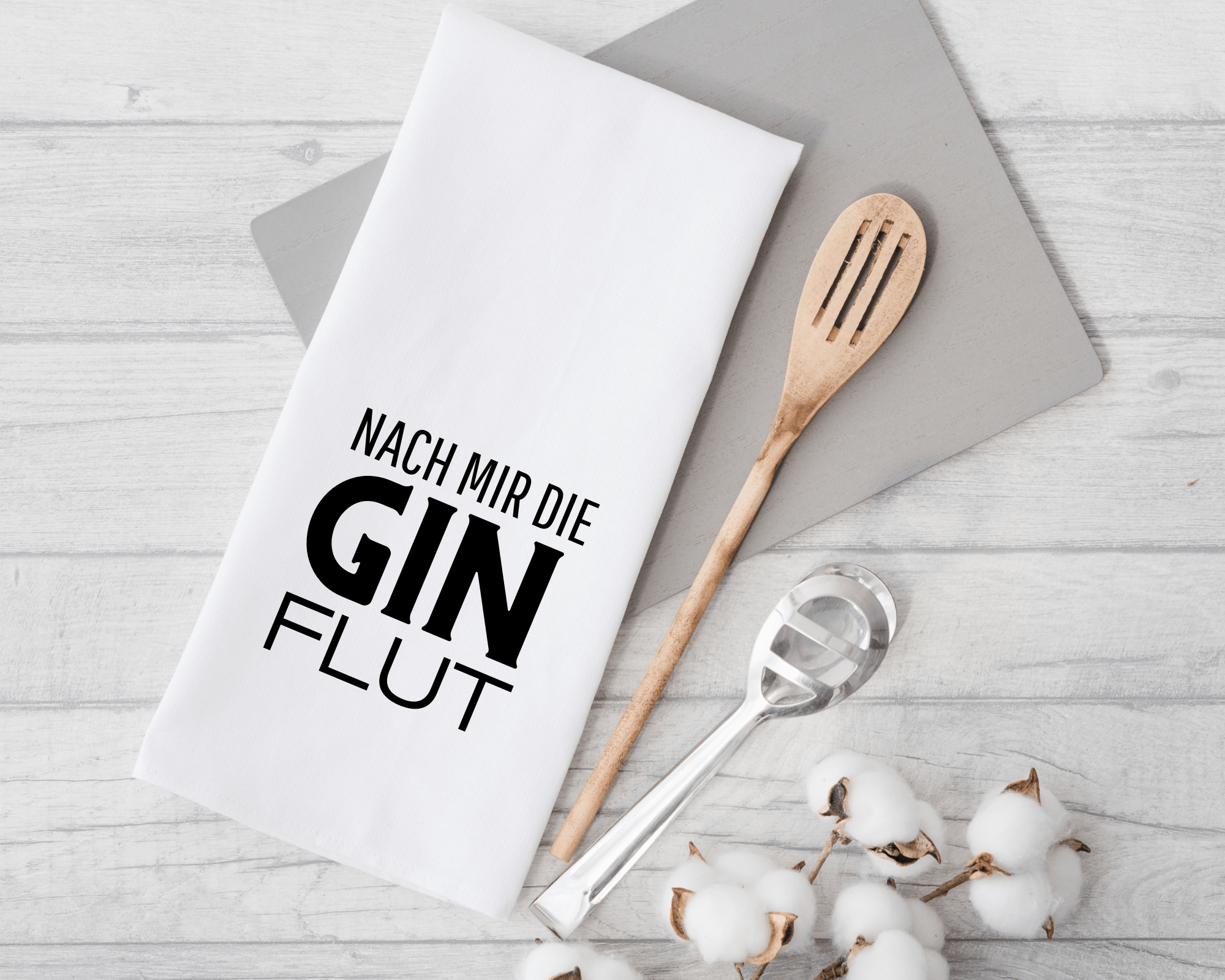 Geschirrtuch | Nach mir die Gin Flut | lustiger Spruch - Roo's Gift Shop